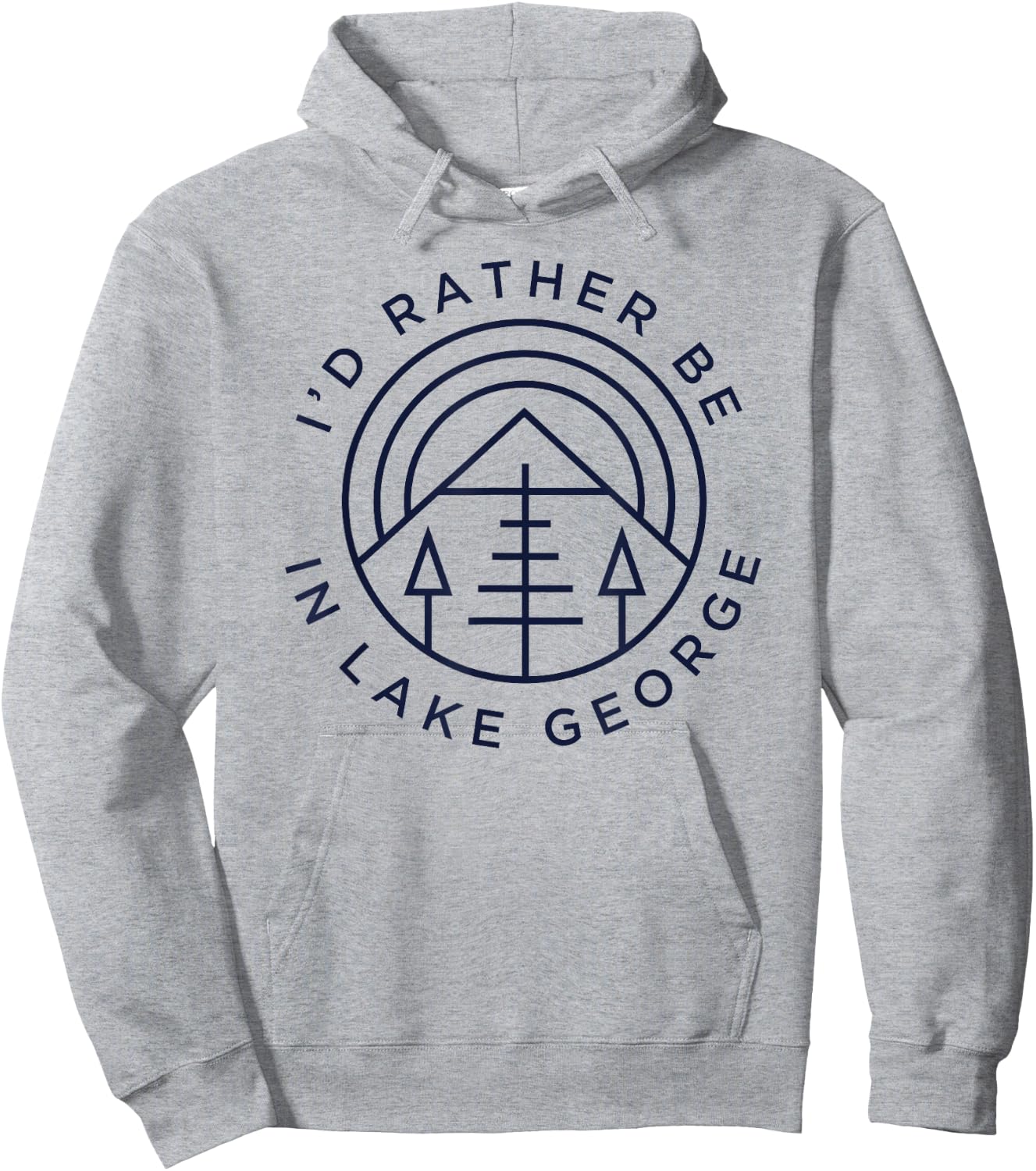 Lake George NY Shirt - I'd Rather Be In Lake George Hoodie - Hoodie | Ash