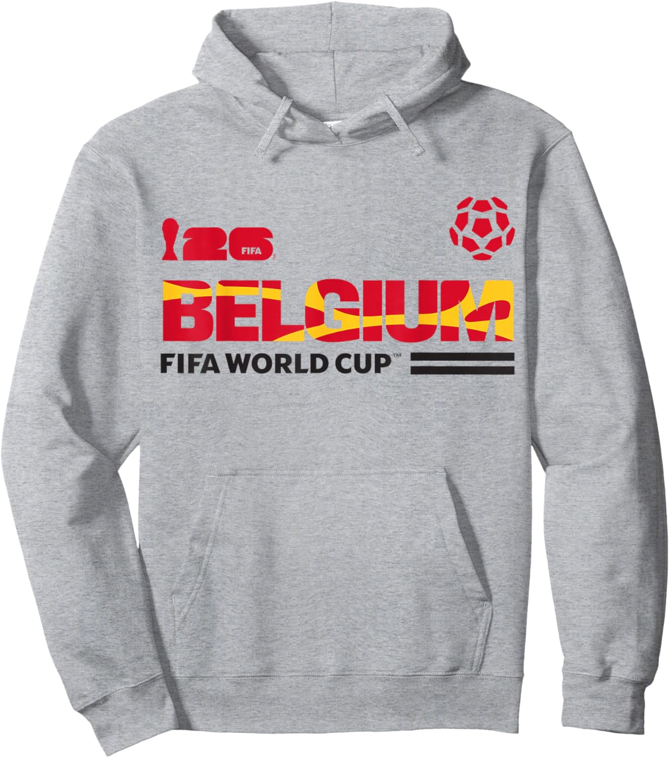 FIFA World CUP26 Qualifier Belgium Hoodie - Hoodie | Ash