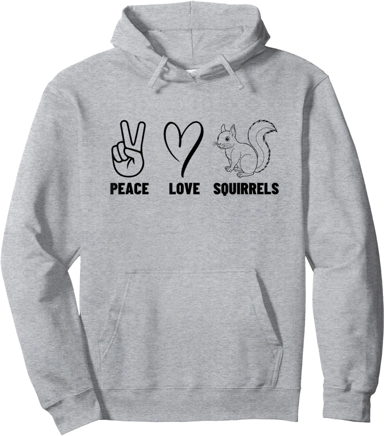 Peace Love Squirrels Proud Men Women Squirrel Hoodie - Hoodie | Ash