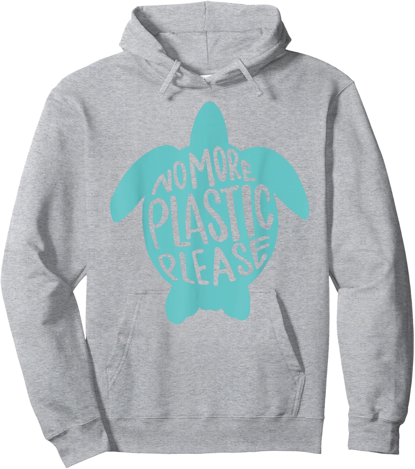 No More Plastic Please Turtle Hoodie - Hoodie | Ash