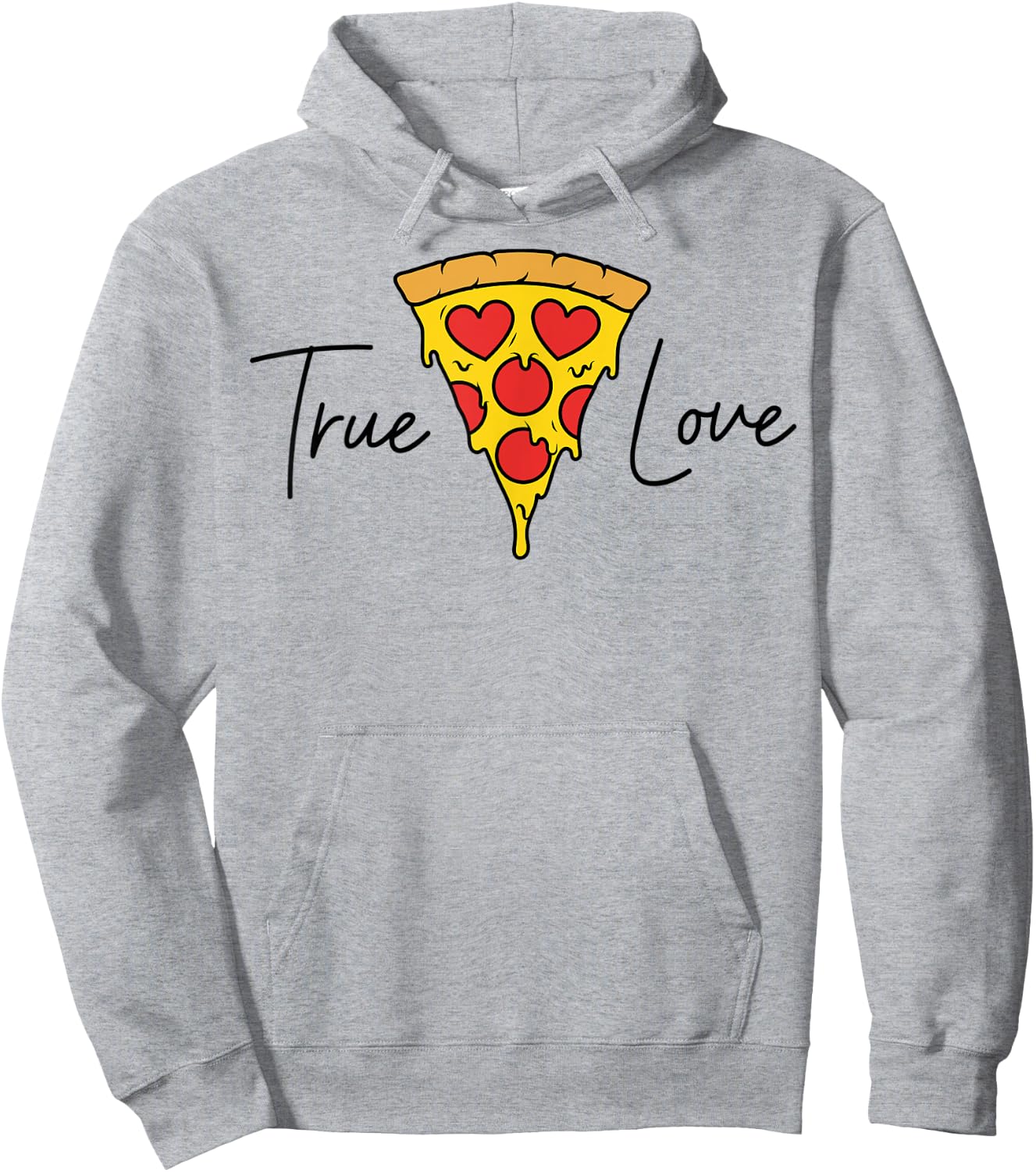 True Love Italian Food Pizza Slice Hoodie - Hoodie | Ash