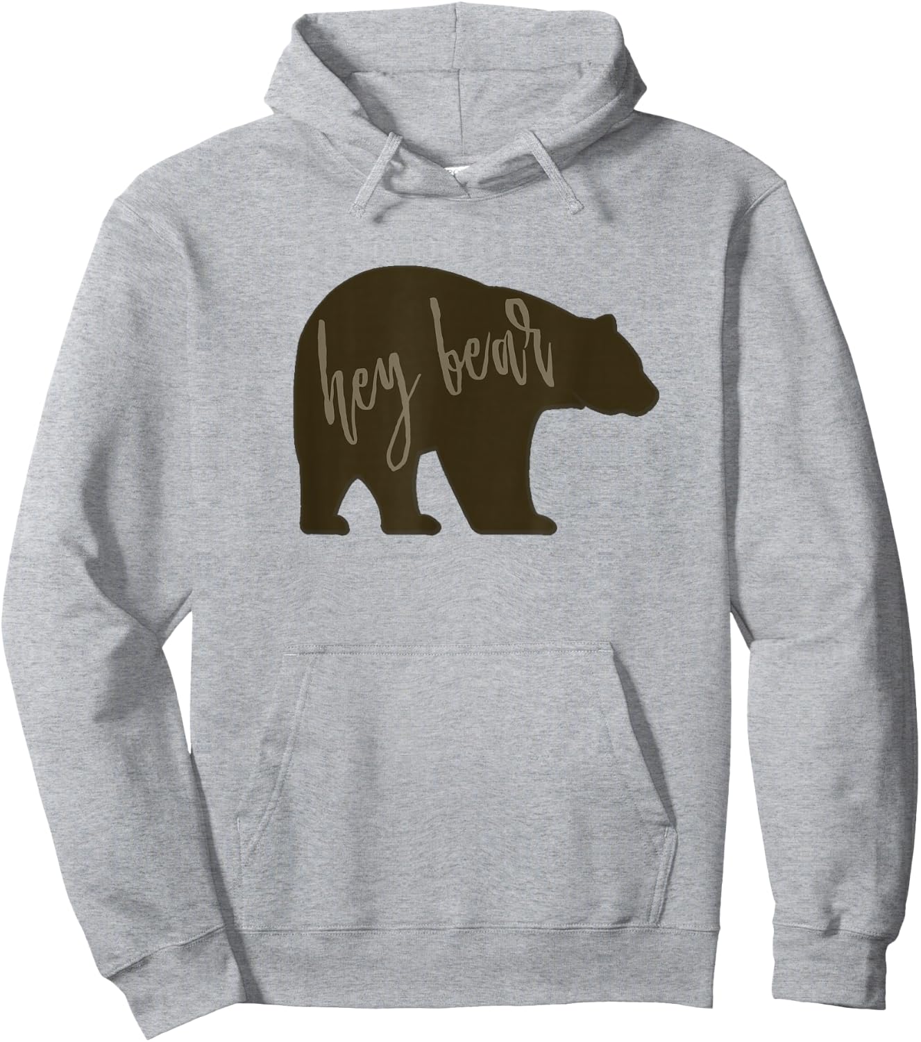 Hey Bear Shirt Hoodie - Hoodie | Ash