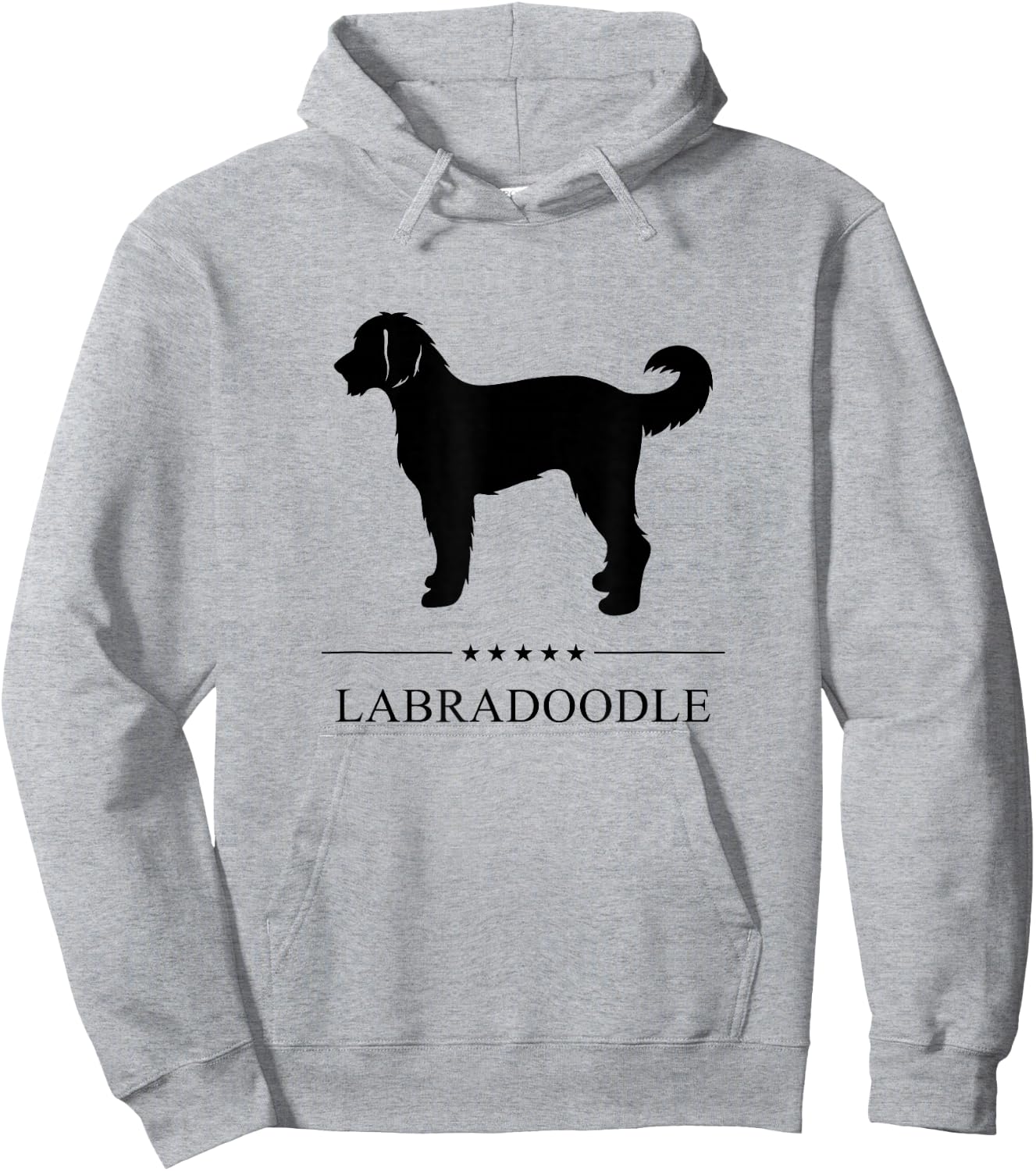 Labradoodle Black Silhouette Hoodie - Hoodie | Ash