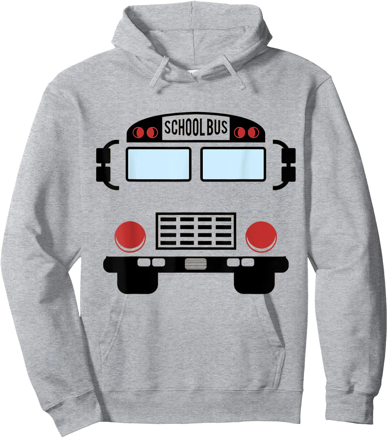 School Bus Costume Halloween Funny Yellow School Bus Driver Hoodie - Hoodie | Ash
