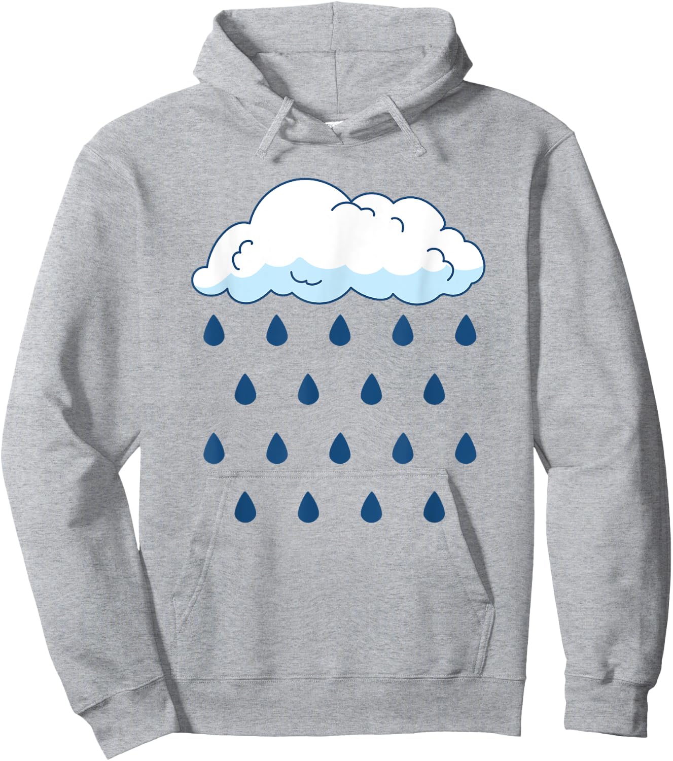 White Cloud Rain Drop Costume Christmas Halloween Hoodie - Hoodie | Ash