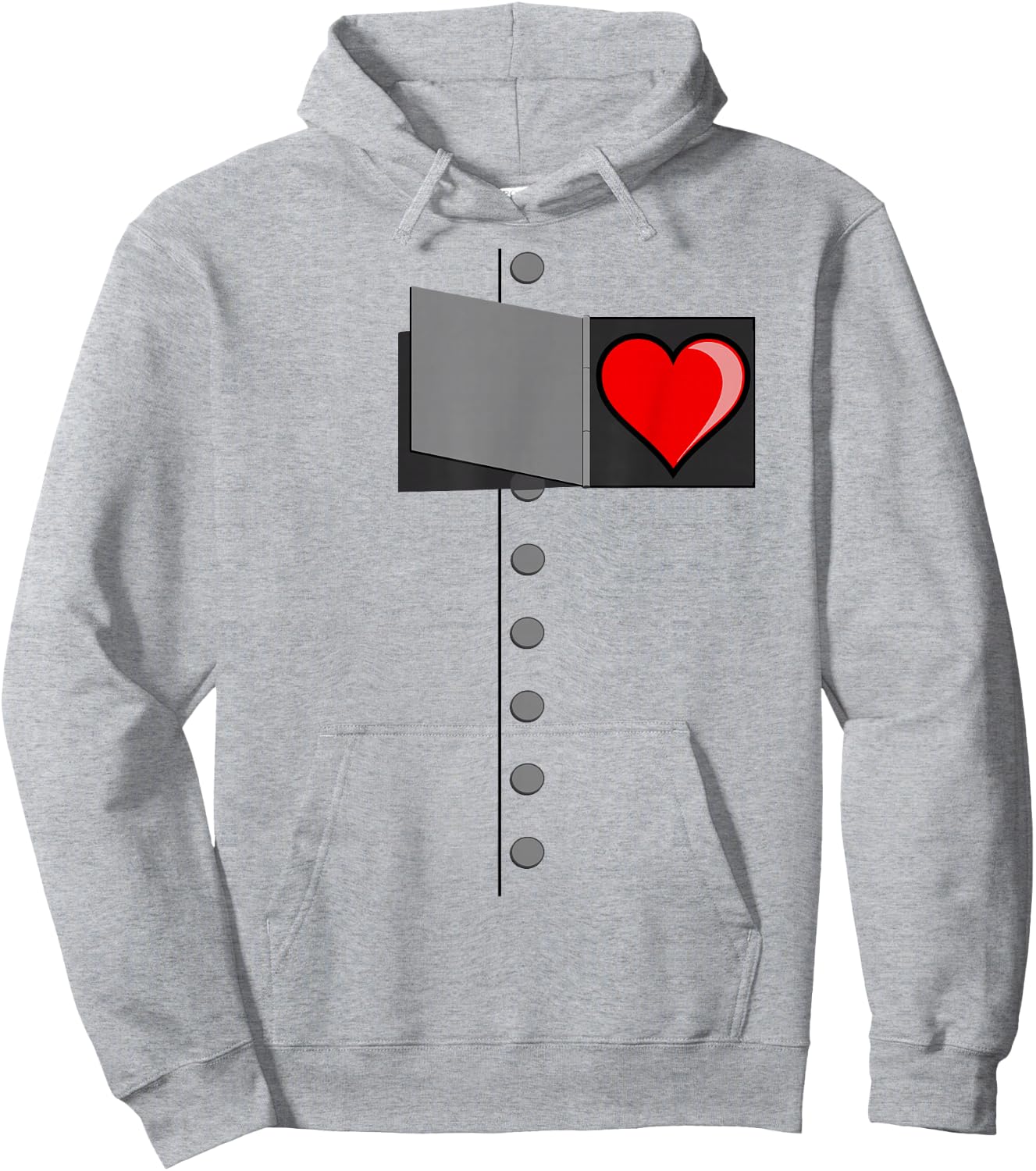 Oz Tin Man Heart Halloween Wizard of OZ Tin Man Costume Hoodie - Hoodie | Ash