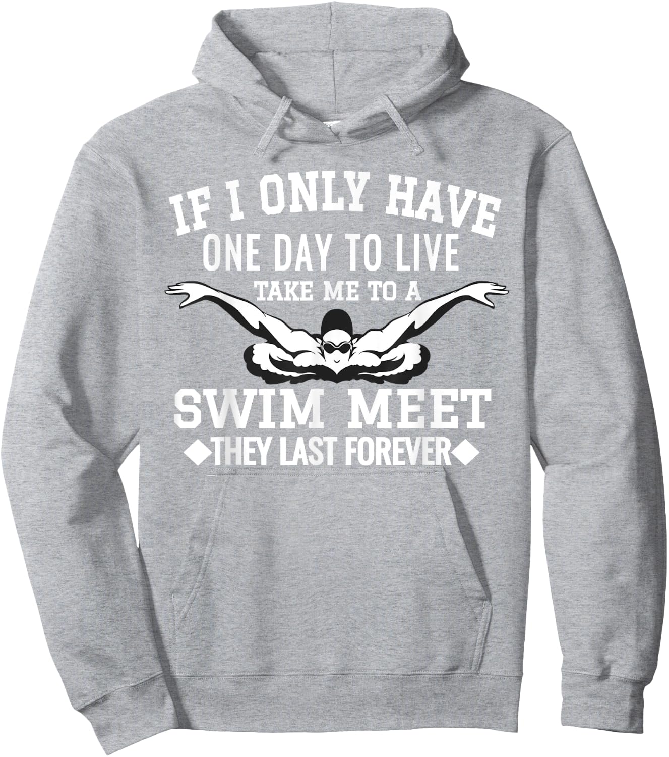 Swim Swimmer Funny Swimming Shirt Sport Practice Hoodie - Hoodie | Ash