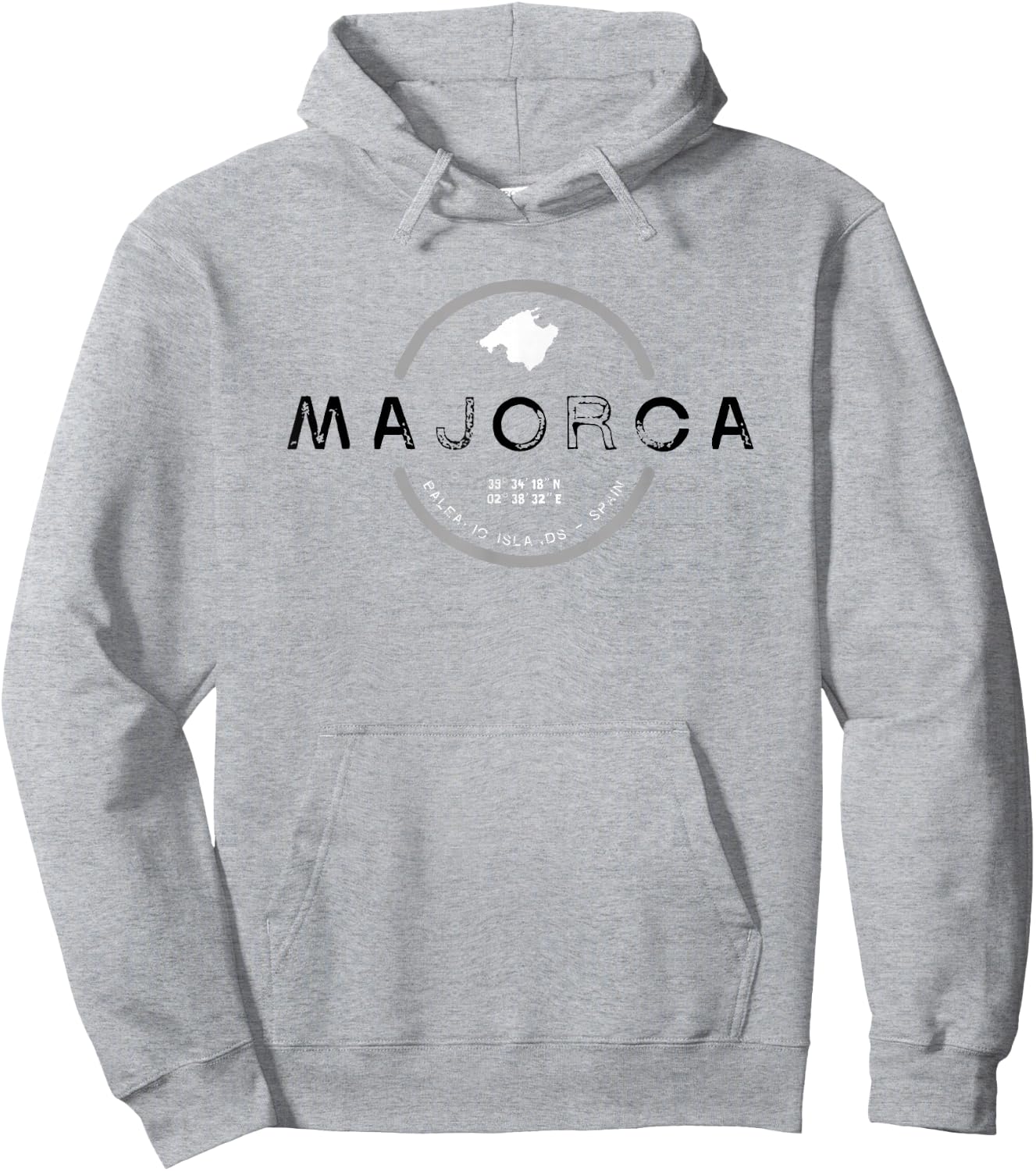 Majorca Palma Spain Graphic Vintage T Hoodie - Hoodie | Ash