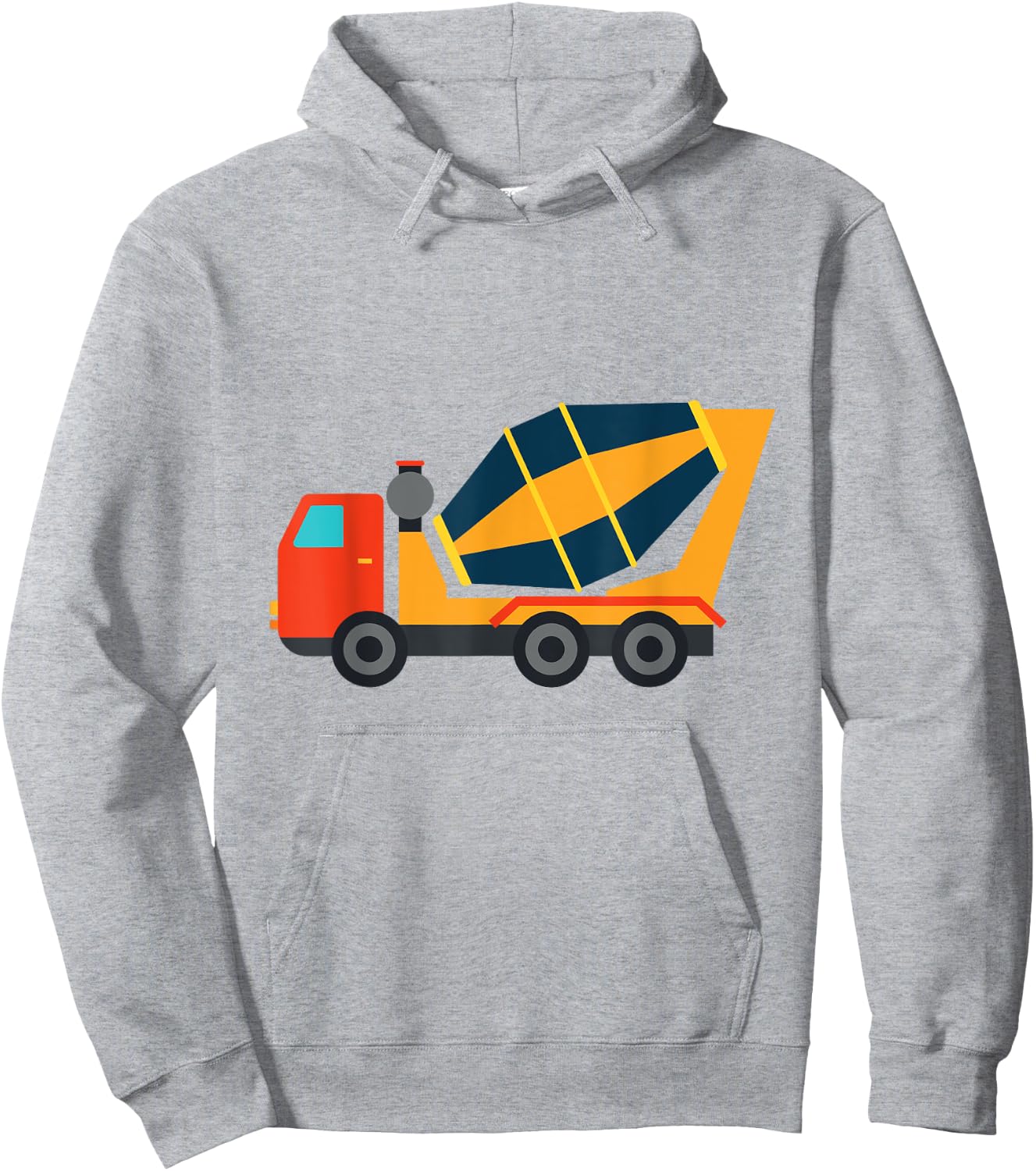 Concrete Mixer Truck for Kids Cement Truck Hoodie - Hoodie | Ash