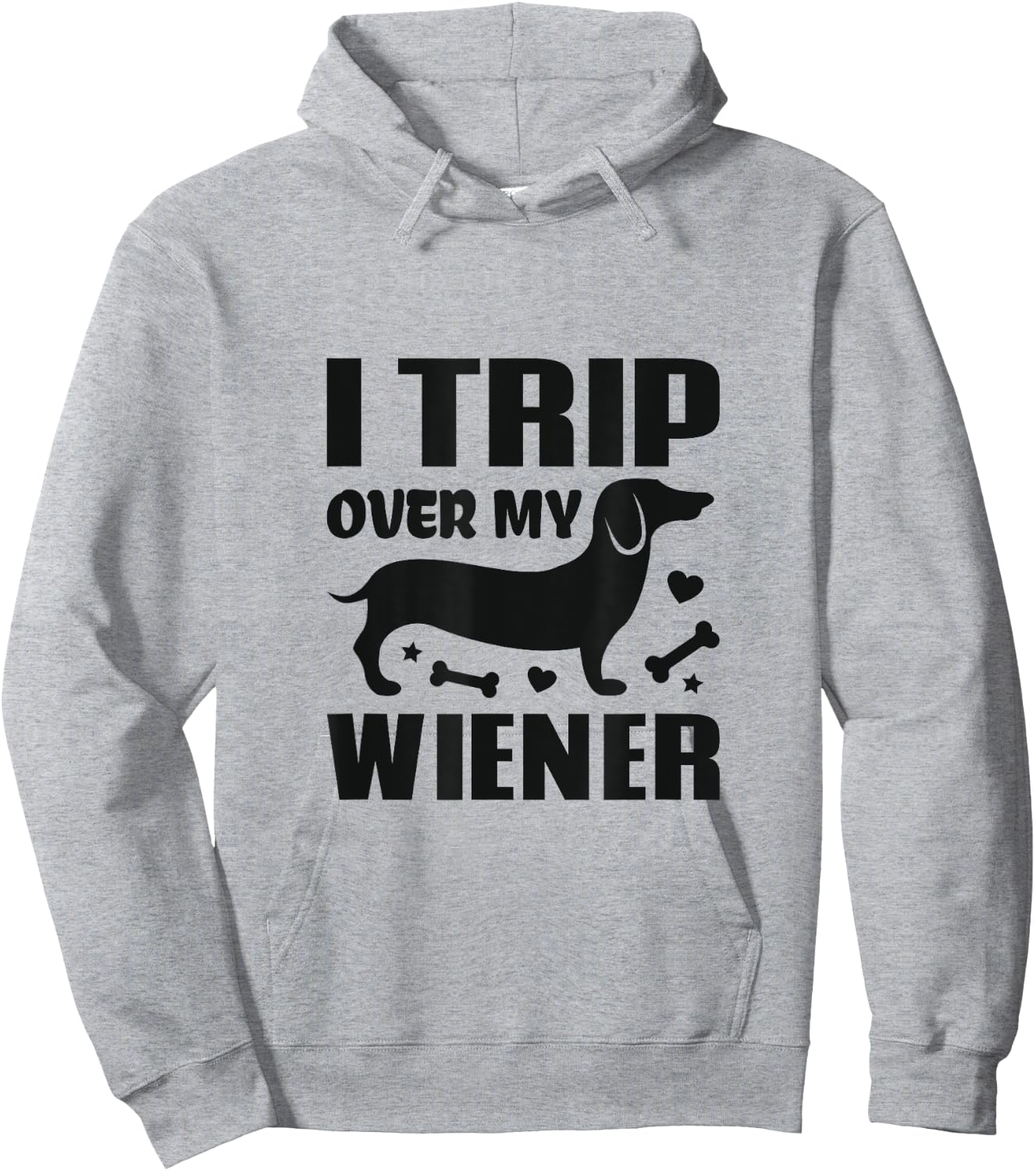 I Trip Over My Wiener Best Friend Dog Lover Dachshund Women Girls Kids Hoodie - Hoodie | Ash