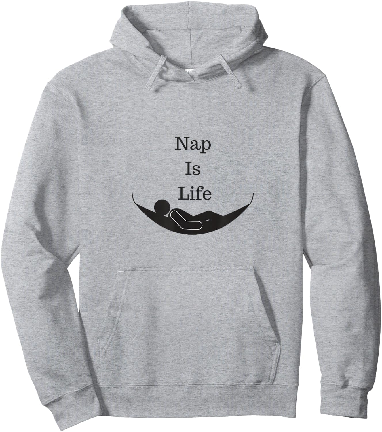 Sleepyhead Nap is Life Sleep Resting Fun Pajama Hoodie - Hoodie | Ash