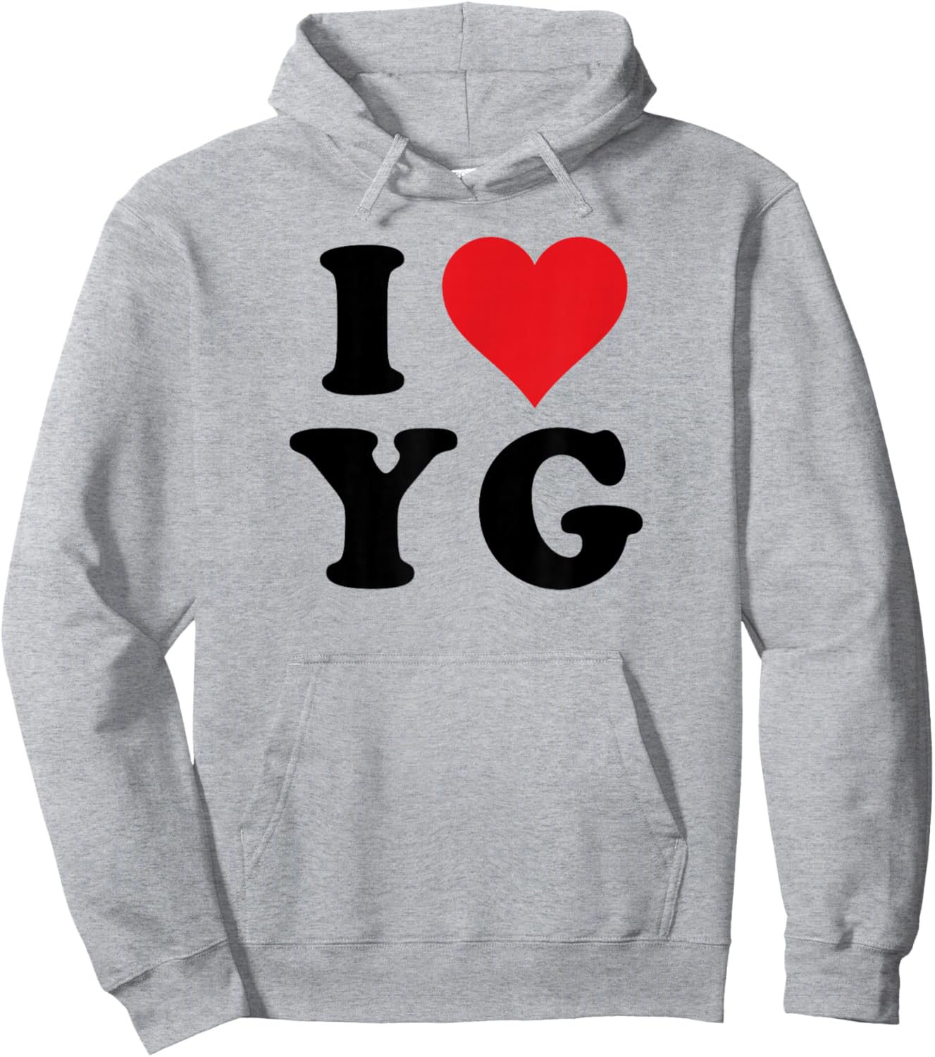 I Heart YG Initials I Love Y.G. First And Last Name Y G Hoodie - Hoodie | Ash
