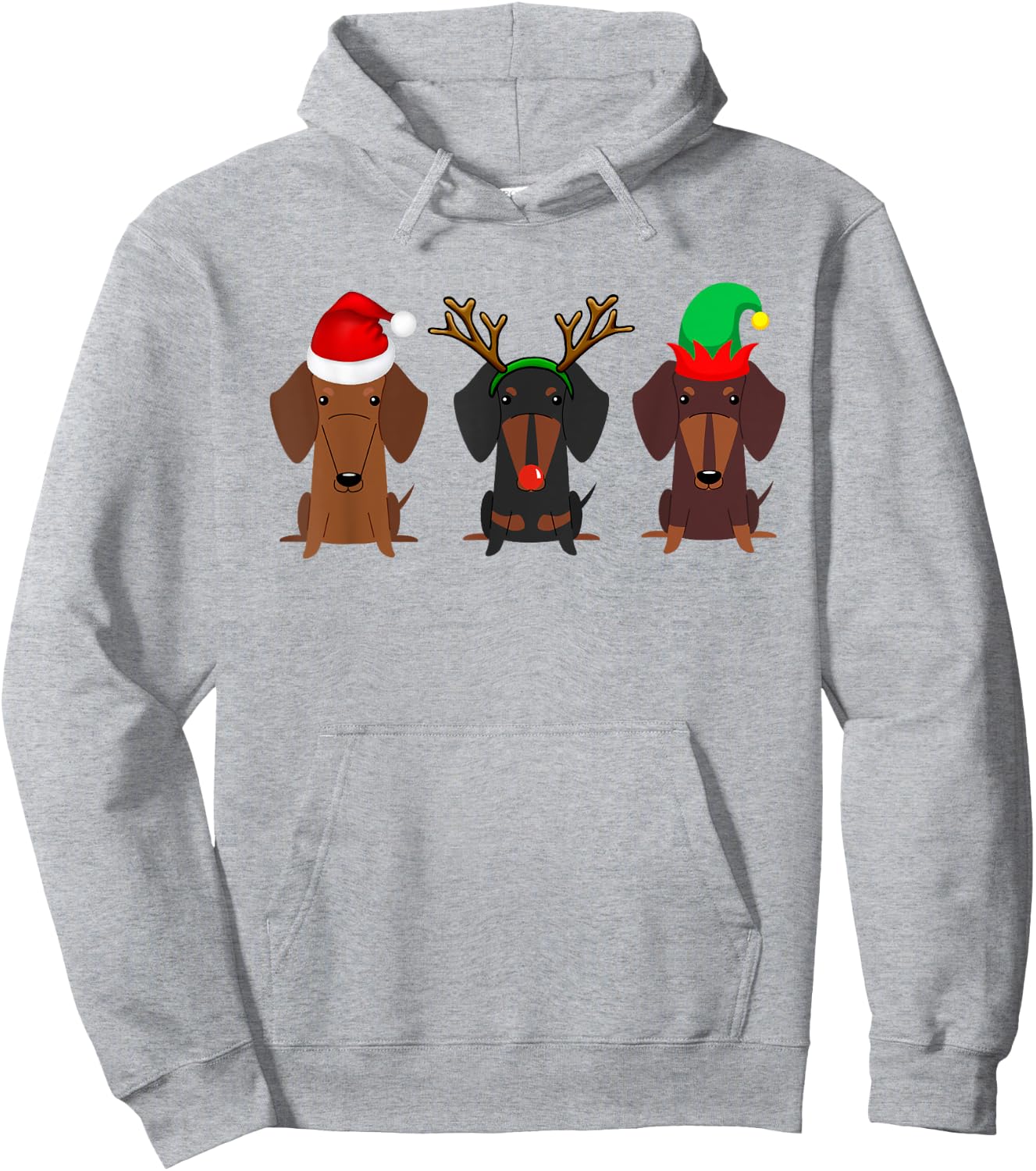 Dachshund Christmas Mom Women Weiner dog gift Hoodie - Hoodie | Ash