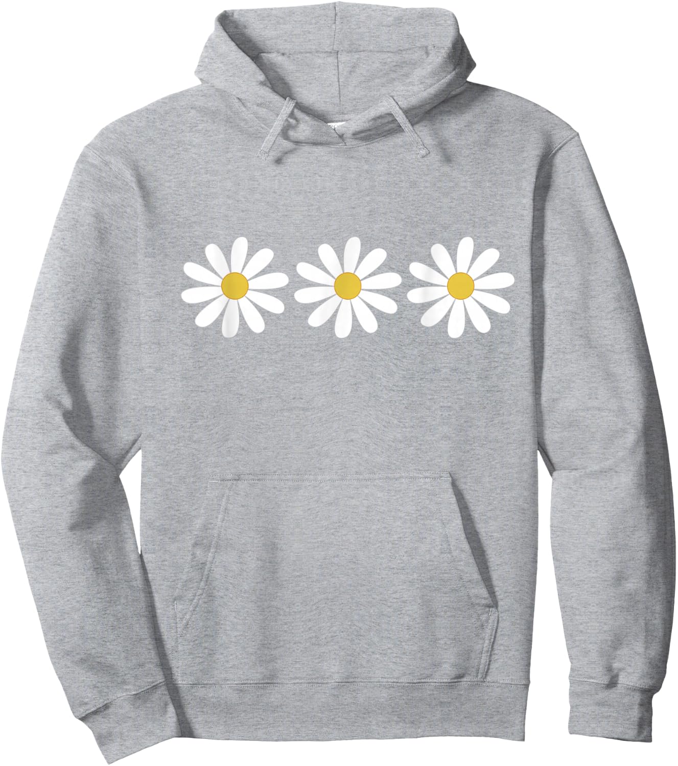 3 Simple but Pretty Daisy Flower Hoodie - Hoodie | Ash