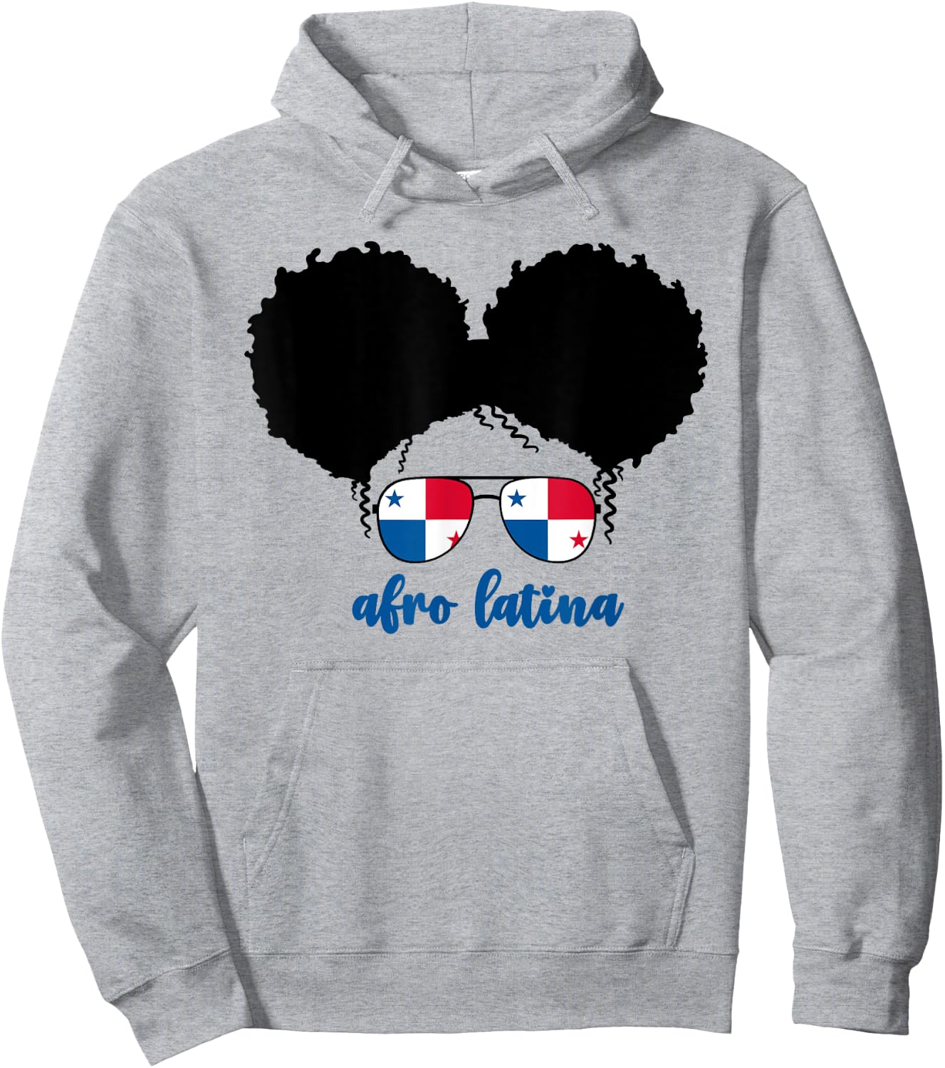 Black Afro Latina Panamanian Girl Kids Panama Flag Panameña Hoodie - Hoodie | Ash