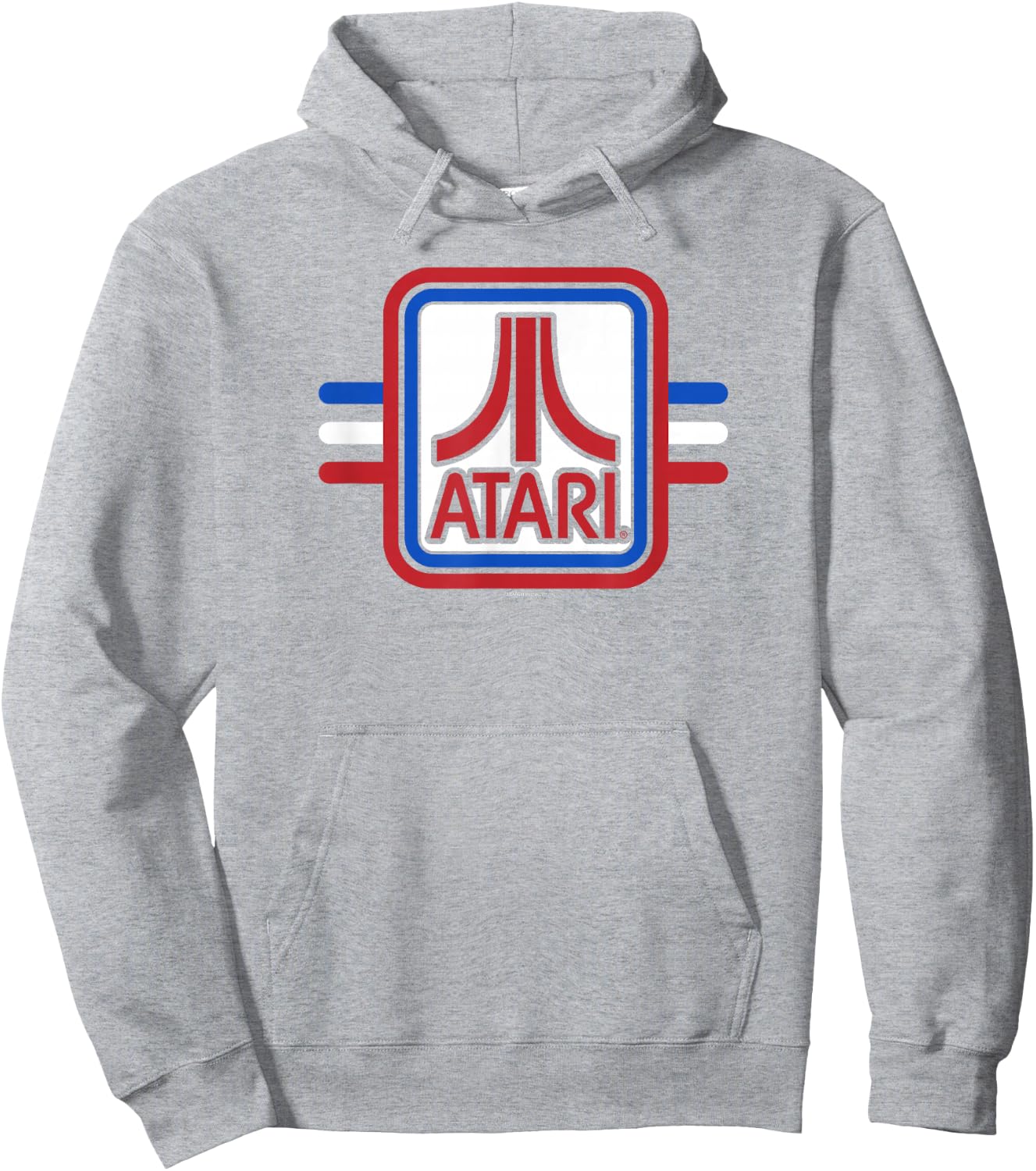 Atari Red White Blue American USA Flag Retro Video Game Hoodie - Hoodie | Ash
