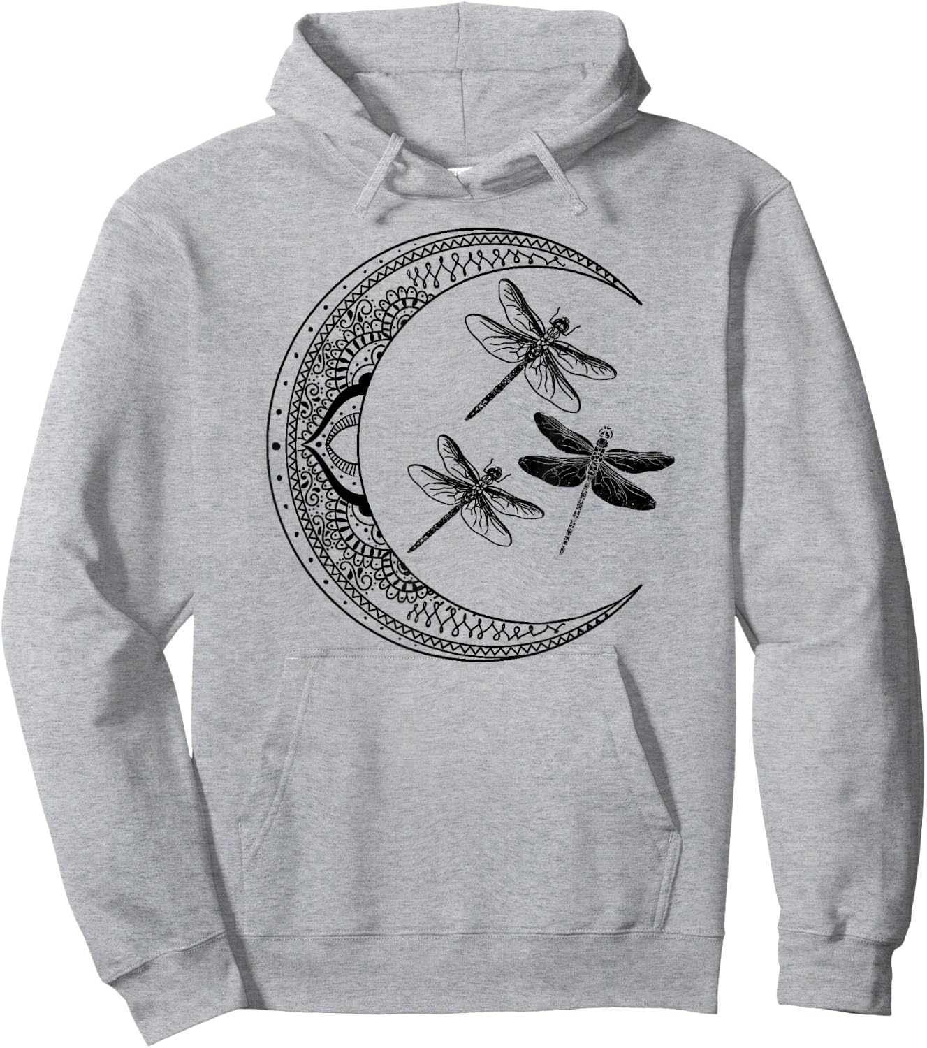 Mandala Dragonfly Gothic Dragonflies Hoodie - Hoodie | Ash