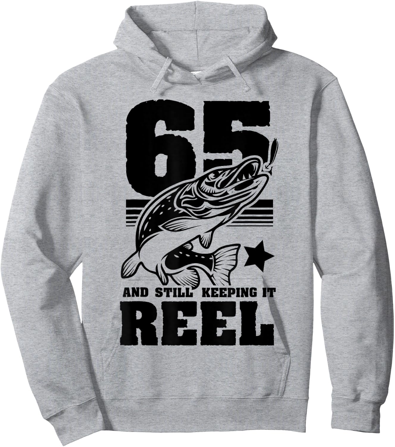 65 Still Keeping It Reel 65th Birthday Retirement Fishing Hoodie - Hoodie | Ash