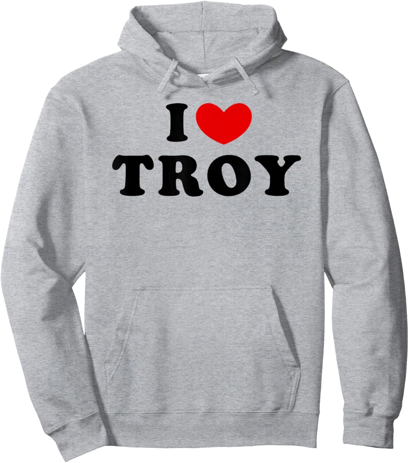 I Love Troy, I Heart Troy Hoodie - Hoodie | Ash