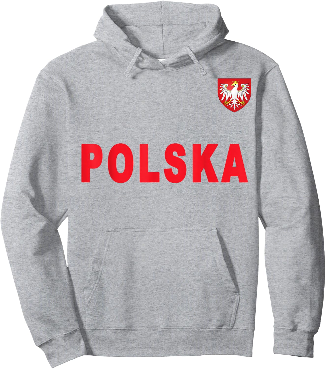 Polska - Polish National Red Text Hoodie - Hoodie | Ash