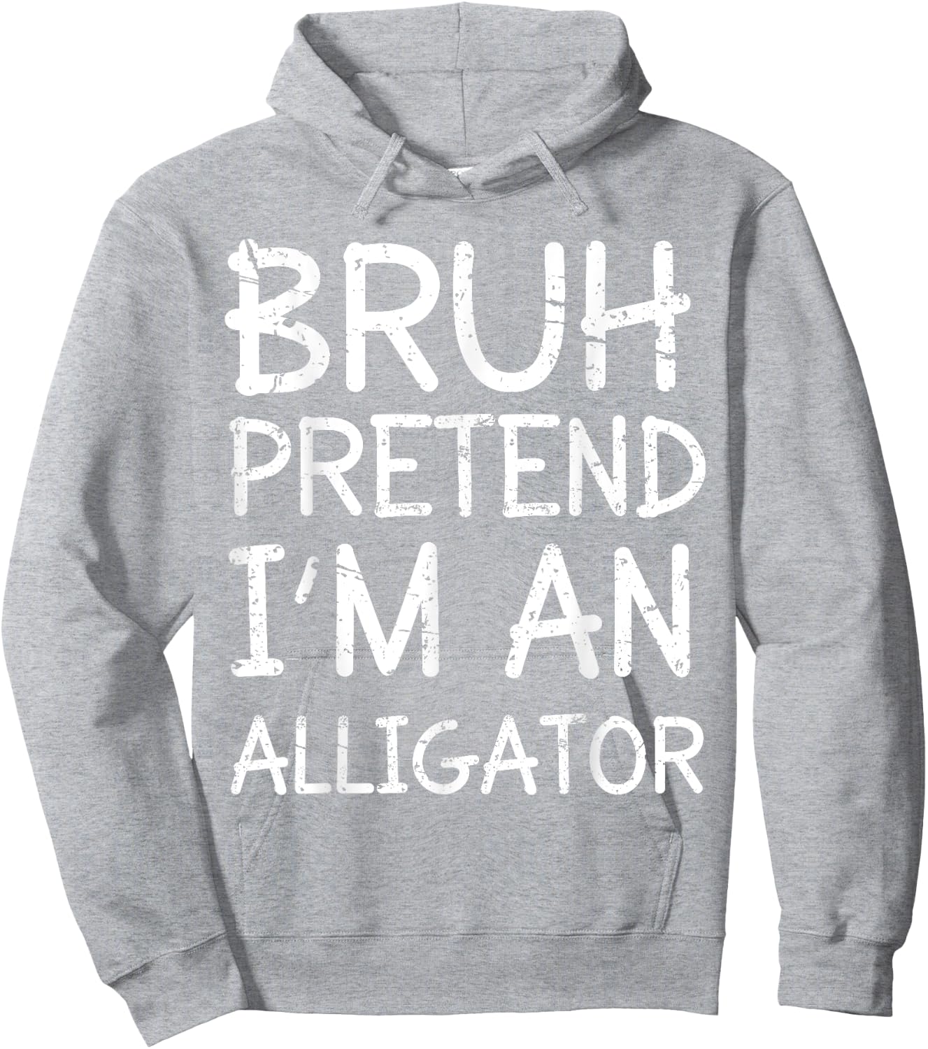 Bruh Pretend I'm An Alligator Lazy Halloween Costume Boys Hoodie - Hoodie | Ash