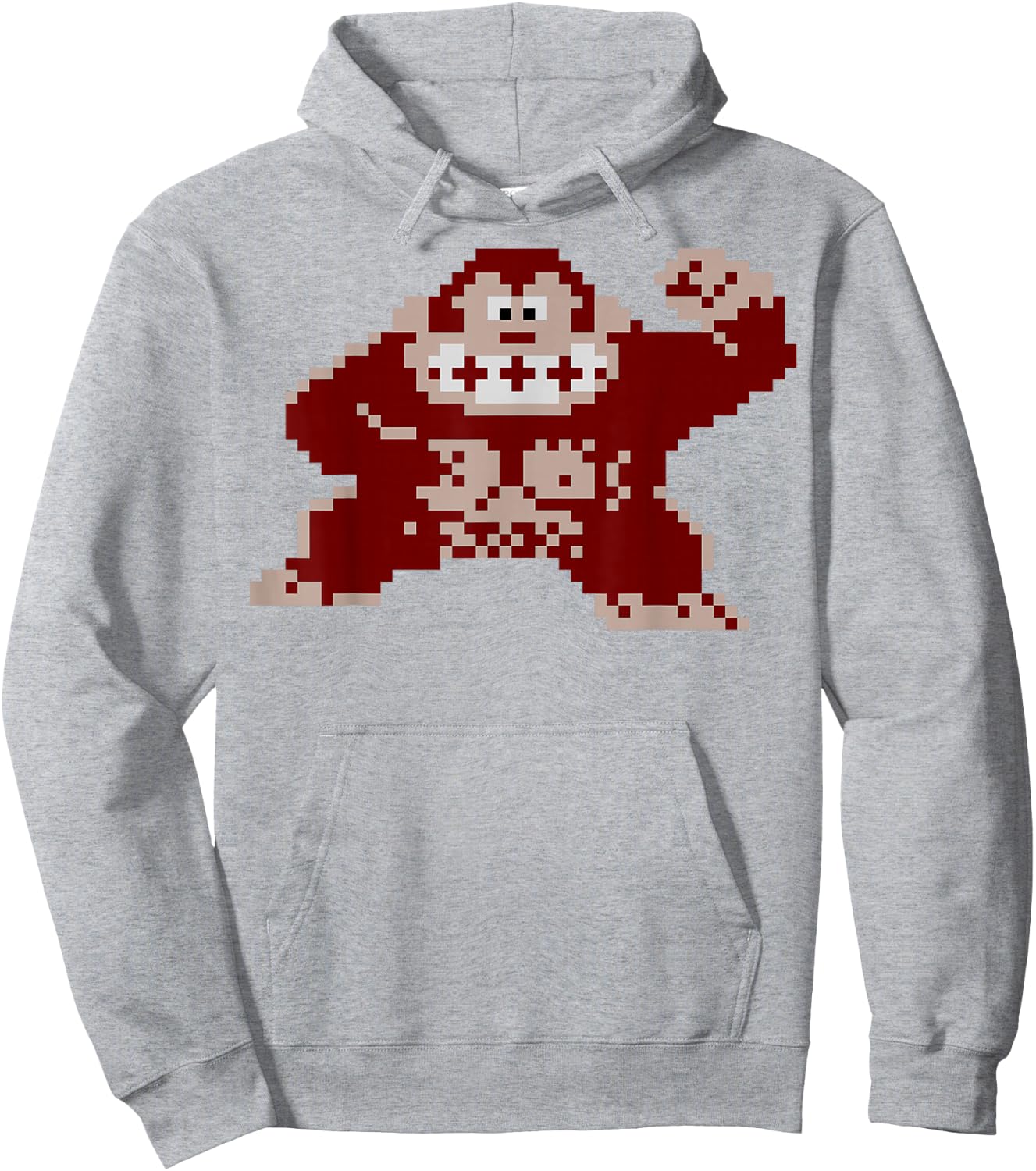 Nintendo Donkey Kong 8-Bit Pixel Vintage Graphic Hoodie - Hoodie | Ash