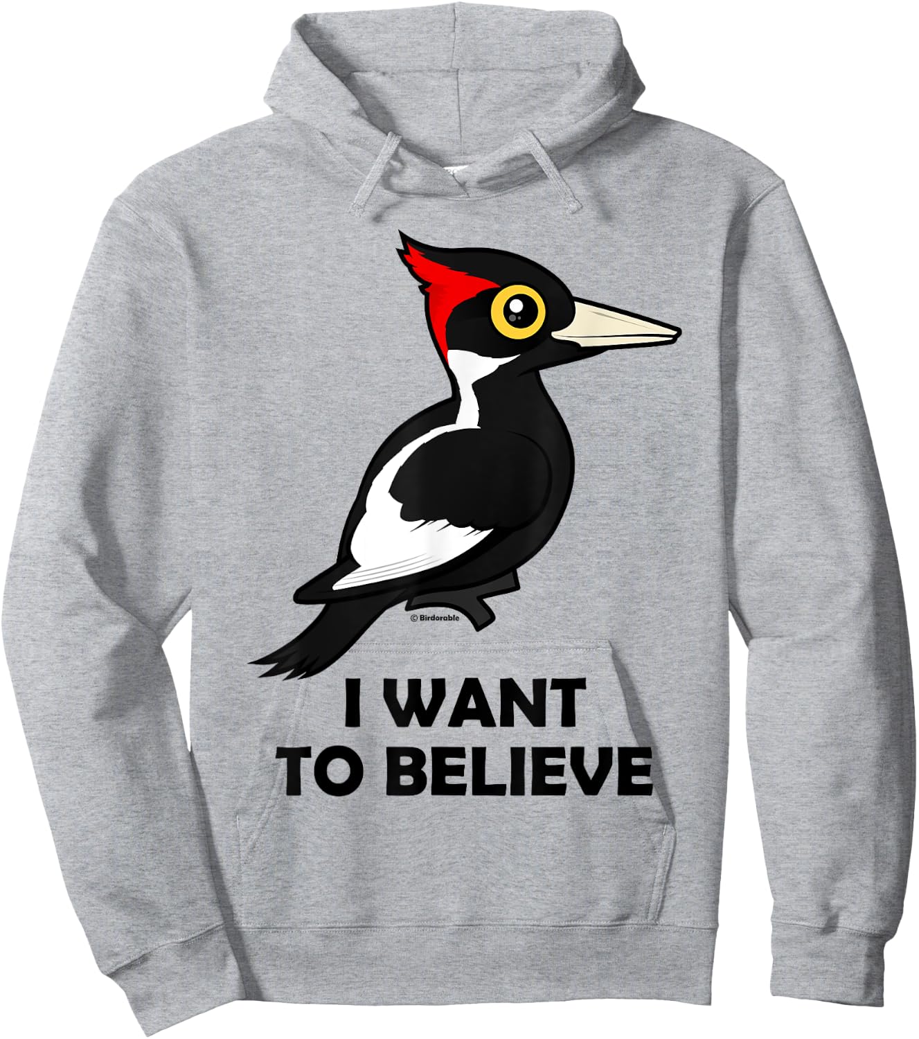 I Want To Believe Ivory-billed Woodpecker Birdorable Design Hoodie - Hoodie | Ash