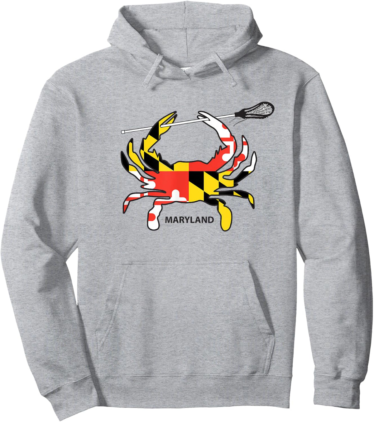Maryland Crab Lacrosse Shirt, MD LAX, Maryland Lacrosse Hoodie - Hoodie | Ash