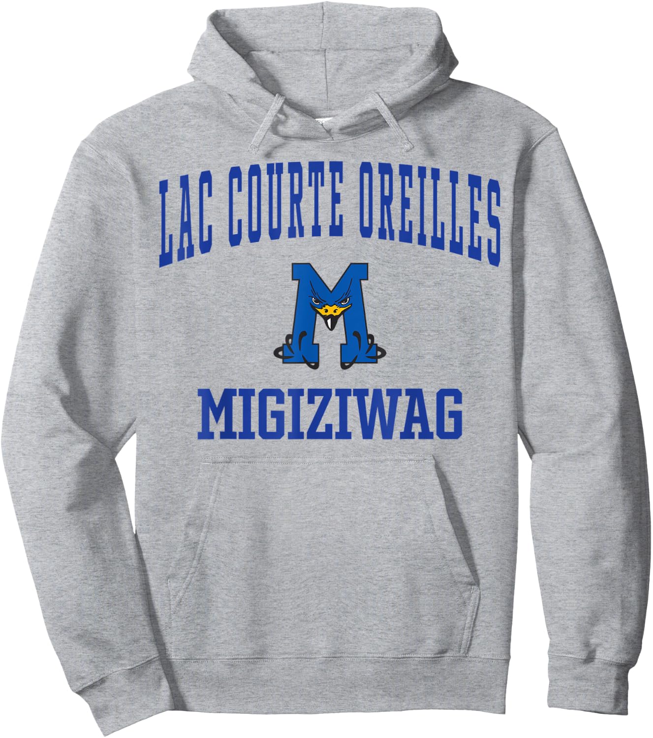 Lac Courte Oreilles Ojibwe School Migiziwag Hoodie - Hoodie | Ash