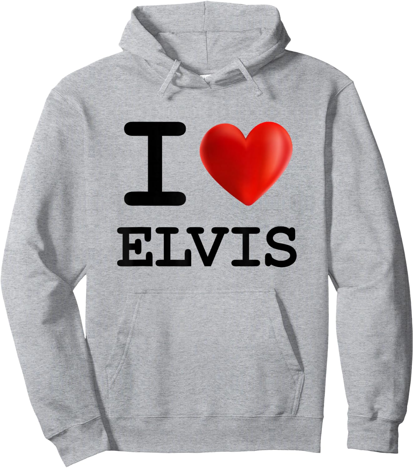 I Love Elvis Heart Name T Shirt Gift Hoodie - Hoodie | Ash