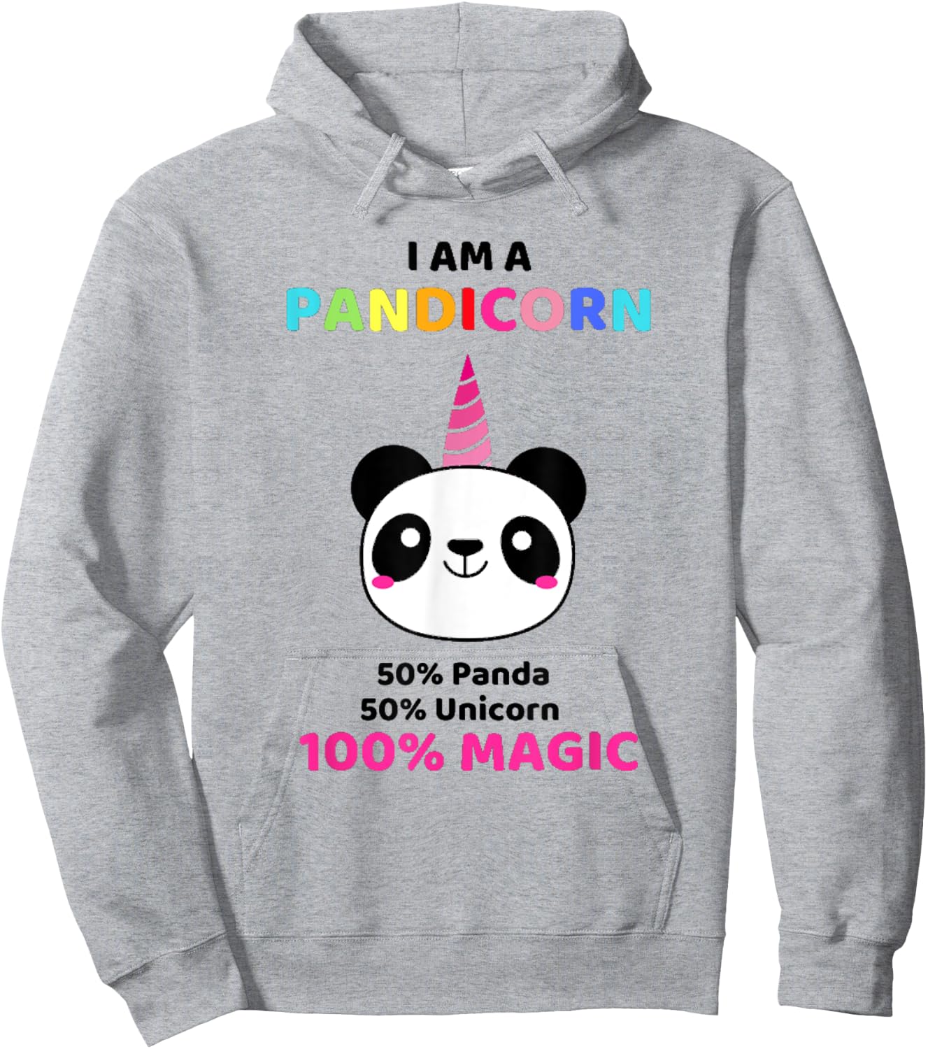 Cute I Am A Pandicorn Shirt Pandacorn for Panda Lovers Hoodie - Hoodie | Ash