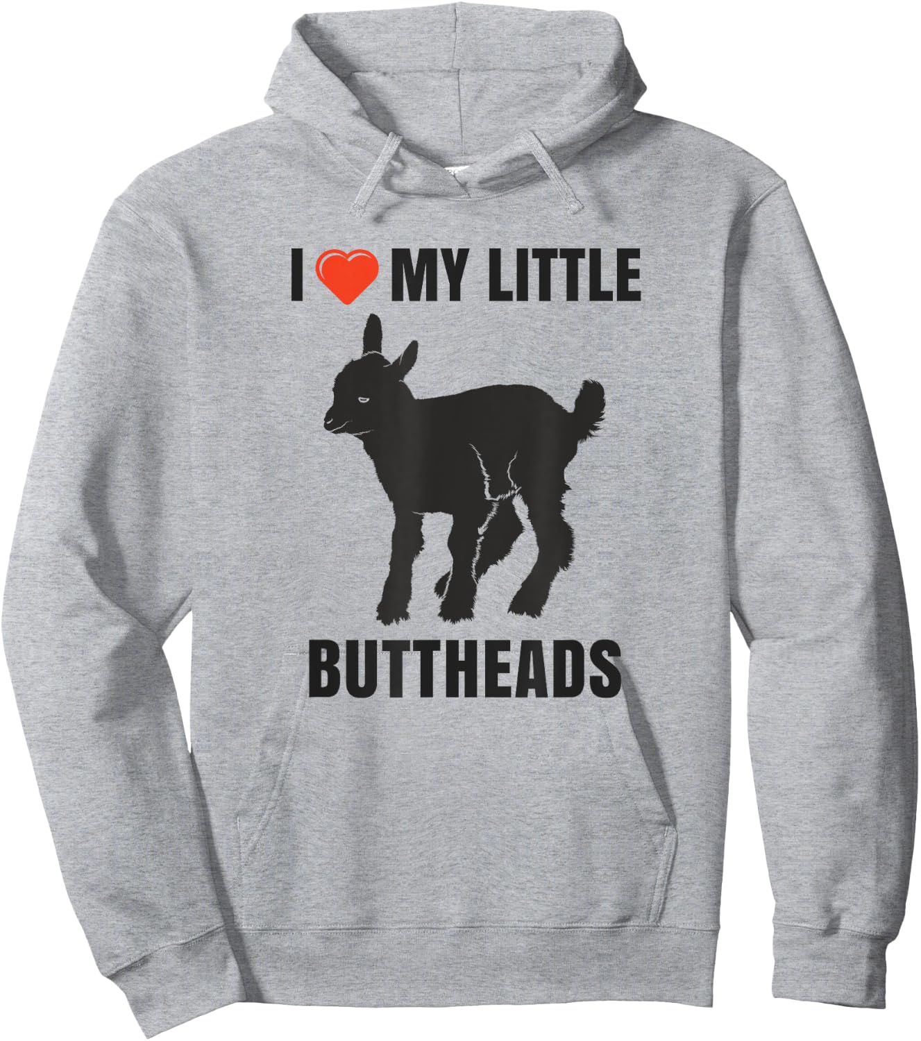 I Love My Little Buttheads Kid Goat Farm Animals T Shirt Hoodie - Hoodie | Ash
