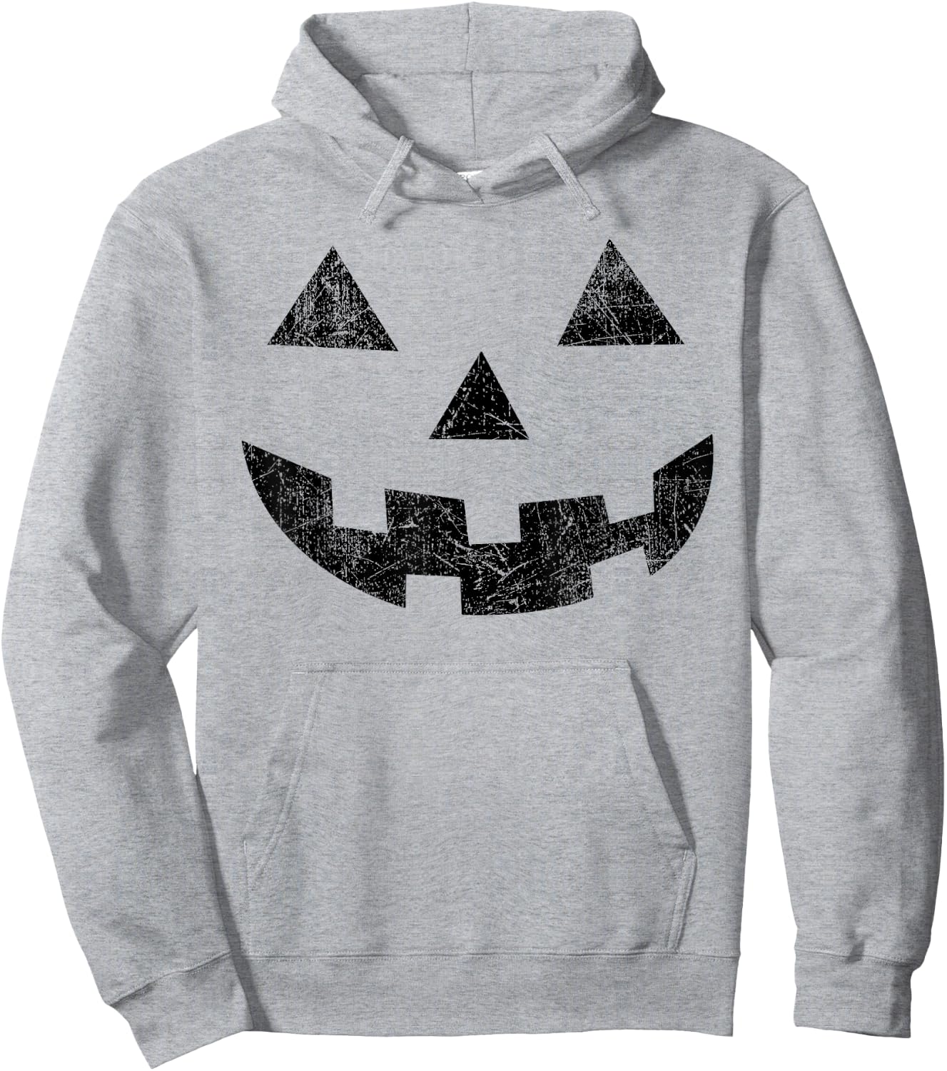 Vintage Jack O Lantern Pumpkin Face Halloween Costume Hoodie - Hoodie | Ash
