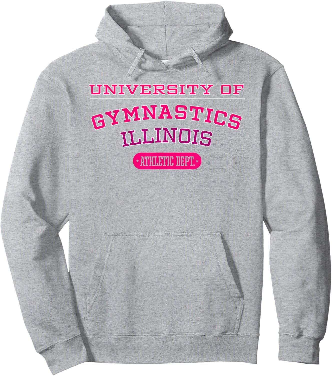 University of Gymnastics ILLINOIS Athletic Dept. Hoodie - Hoodie | Ash