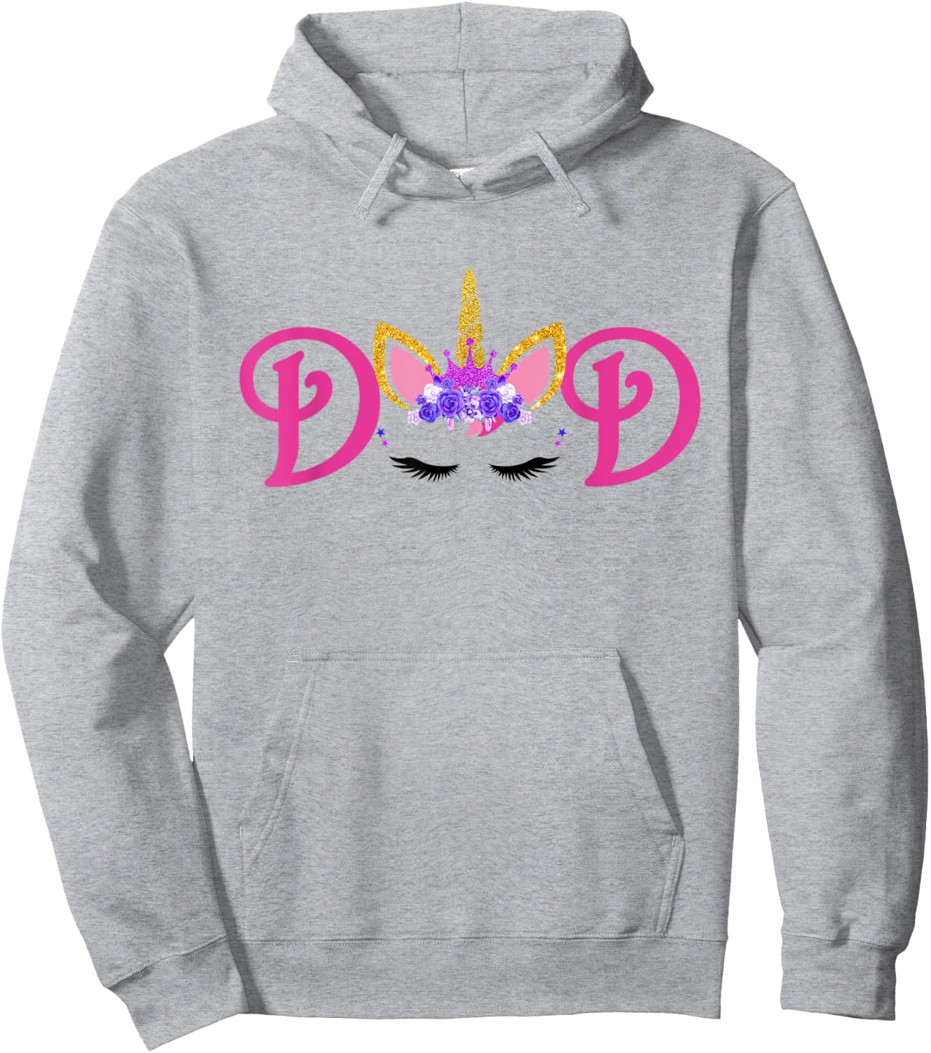 Unicorn Dad Outfit Father of the Unicorn Birthday Daddy Hoodie - Hoodie | Ash