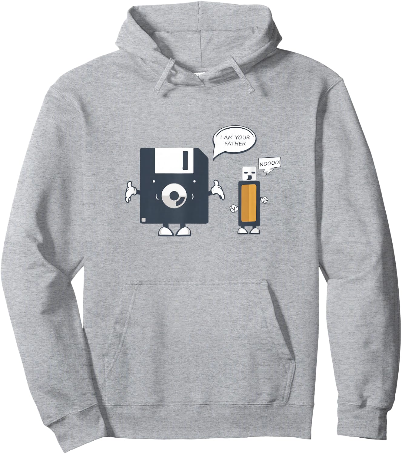 USB Floppy Disk I Am Your Father |Funny Nerd Geek Hoodie - Hoodie | Ash