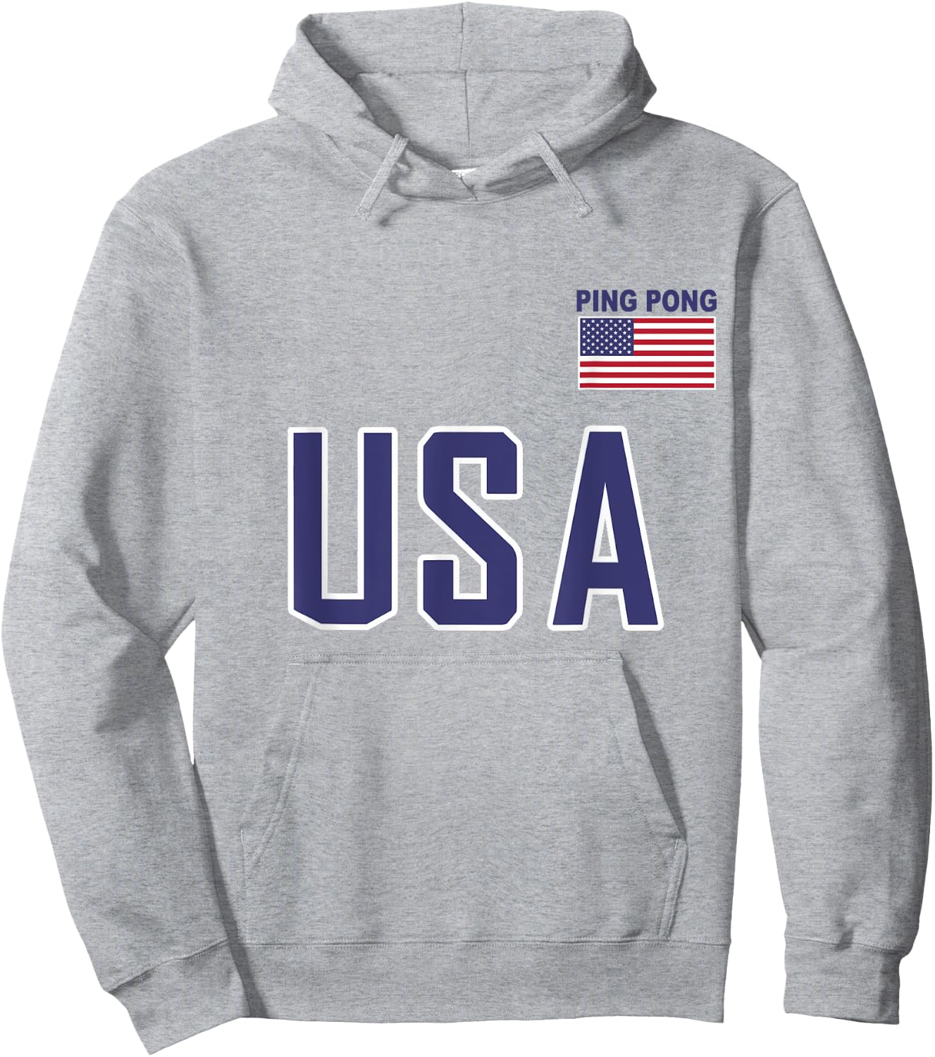 USA Flag Ping Pong Table Tennis Player Equipment Men Women Hoodie - Hoodie | Ash