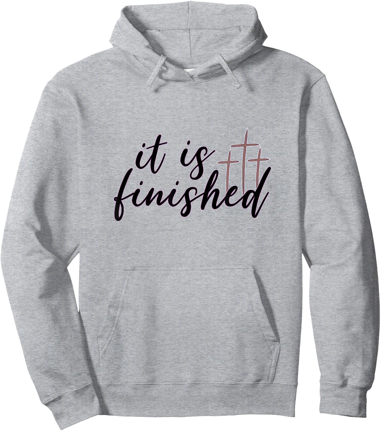 Easter It Is Finished Jesus Shirt With Crosses Hoodie - Hoodie | Ash