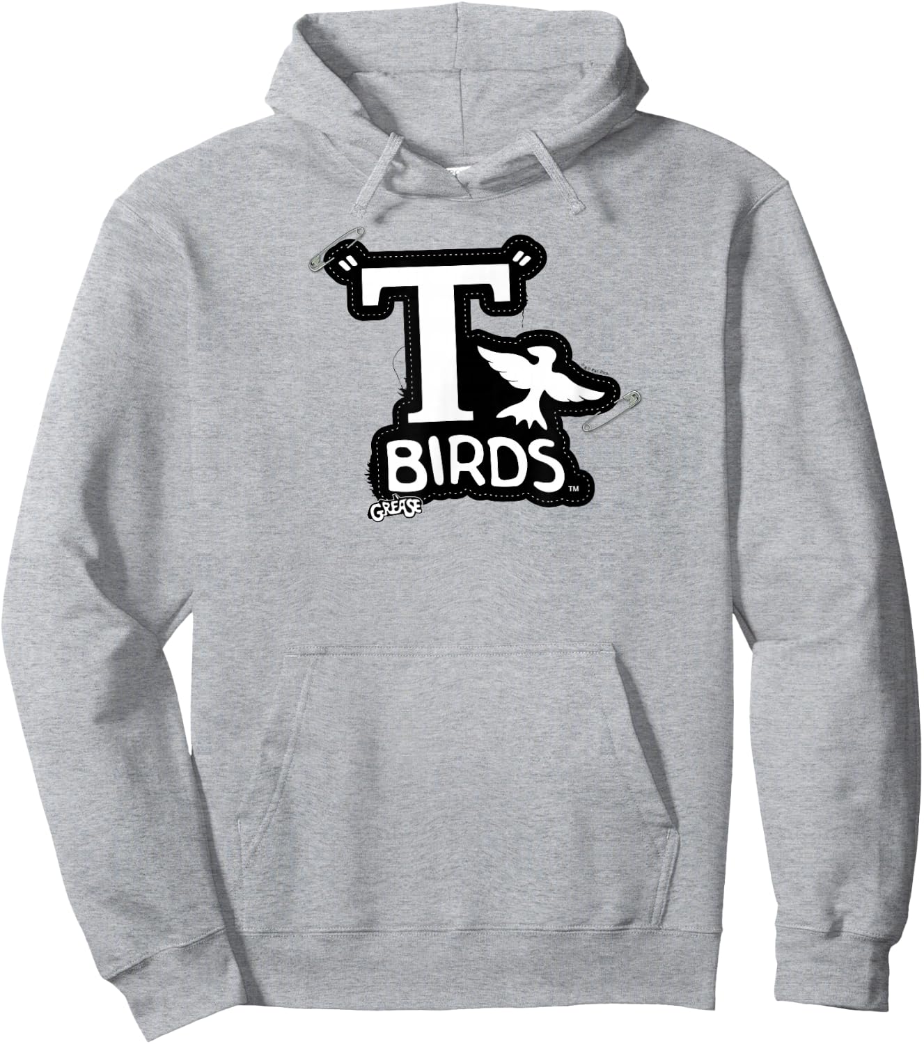 Grease T-Birds Patch Hoodie - Hoodie | Ash