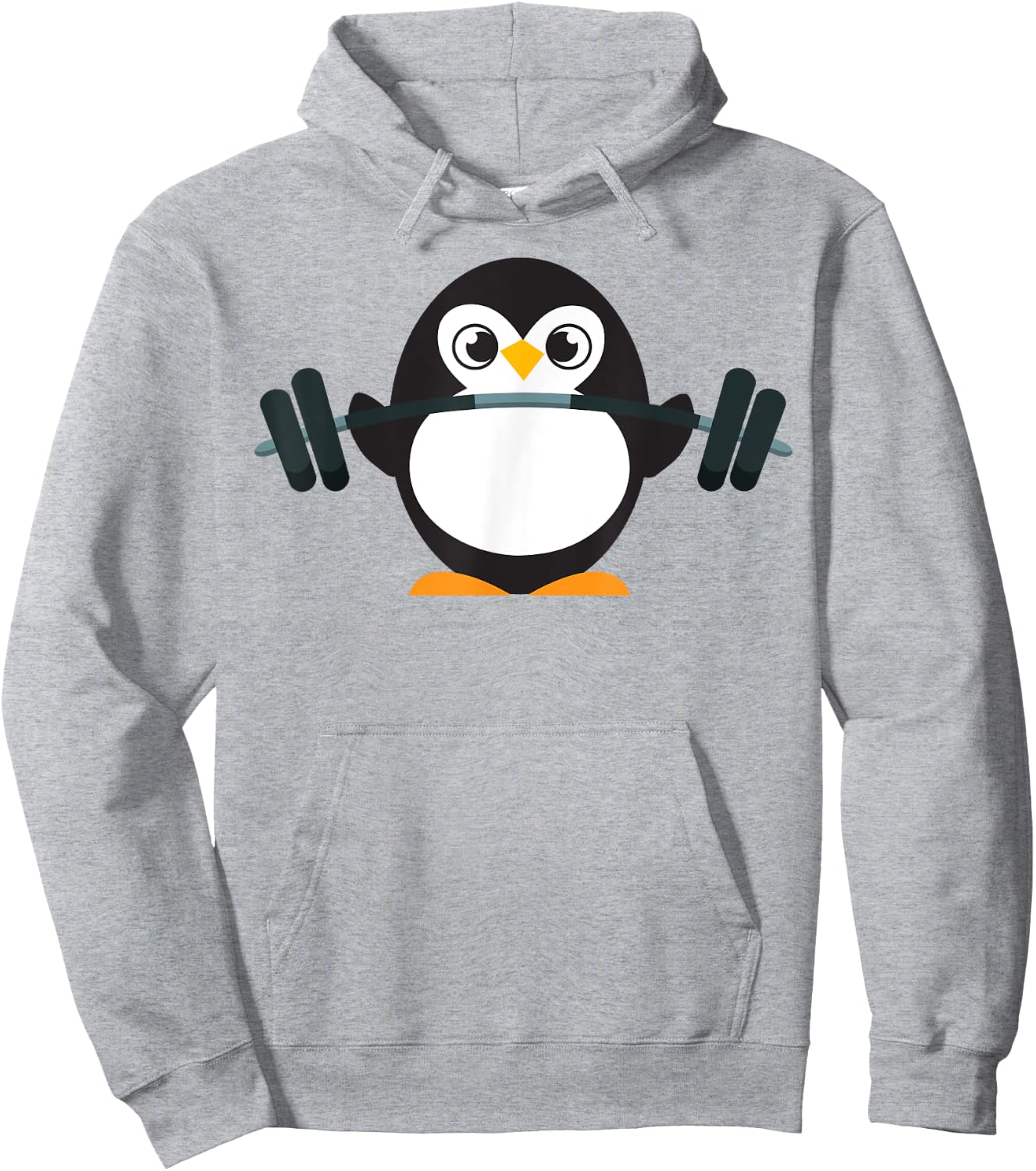 Cute Penguin Weightlifting Shirt - A Perfect Fitness Present Hoodie - Hoodie | Ash