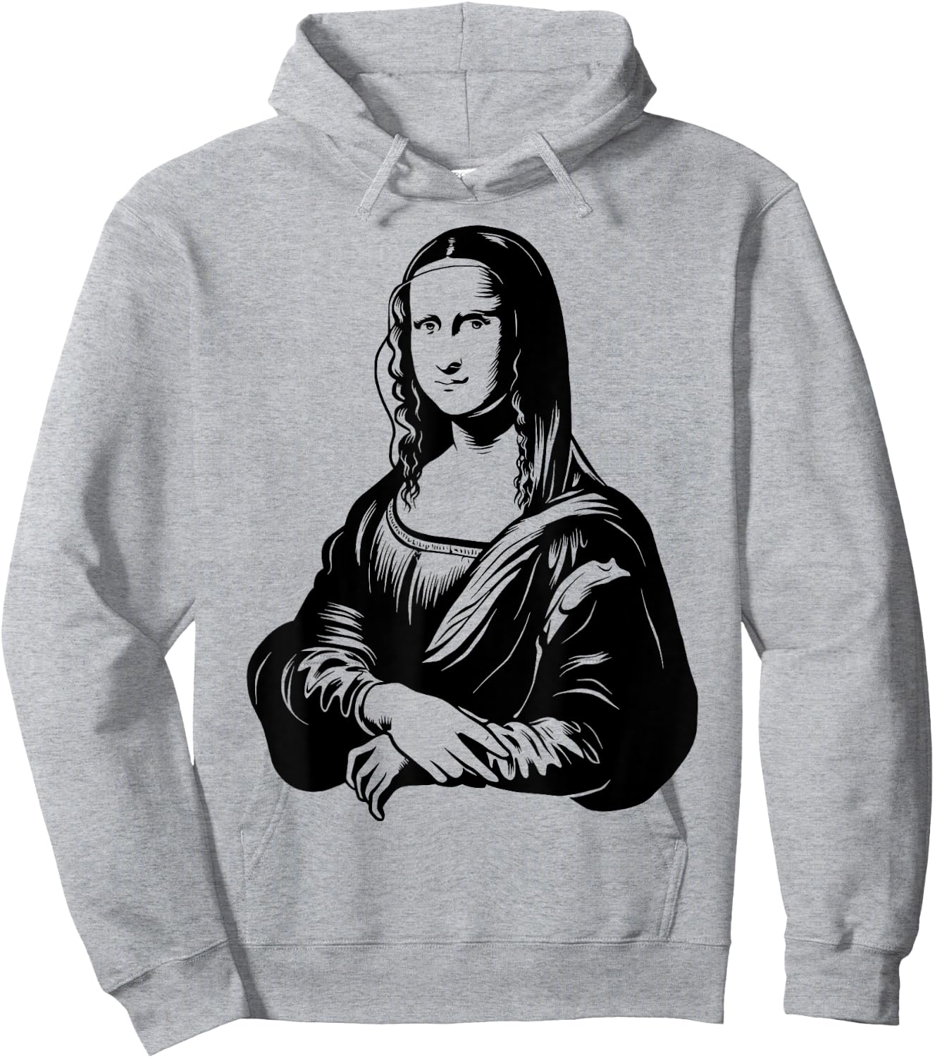 Leonardo Da Vinci, Mona Lisa T Shirt, Reproduction Sketch Hoodie - Hoodie | Ash