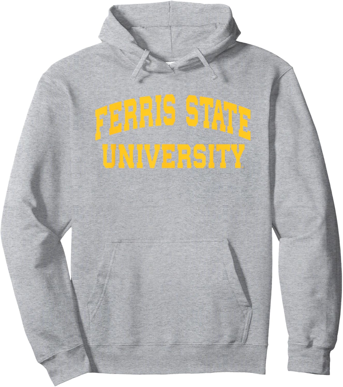 Ferris State University Bulldogs Block University Stacked Hoodie - Hoodie | Ash