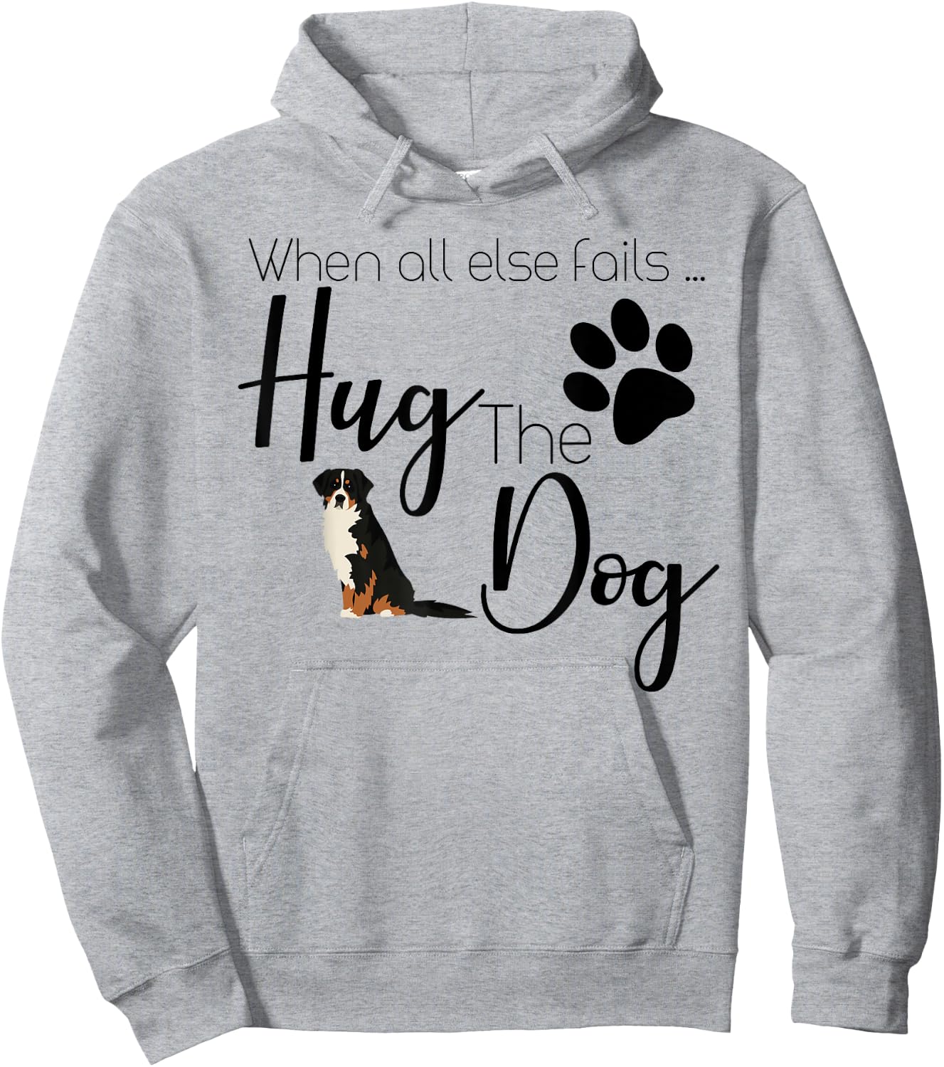 Bernese Mountain Dog Gift I Love My Mt Dog Design Hoodie - Hoodie | Ash