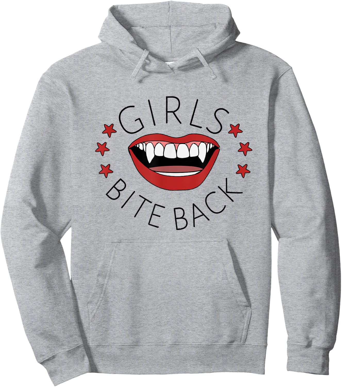 Riot Girls Bite Back 90s Vampire Fang Grrrls Design Hoodie - Hoodie | Ash