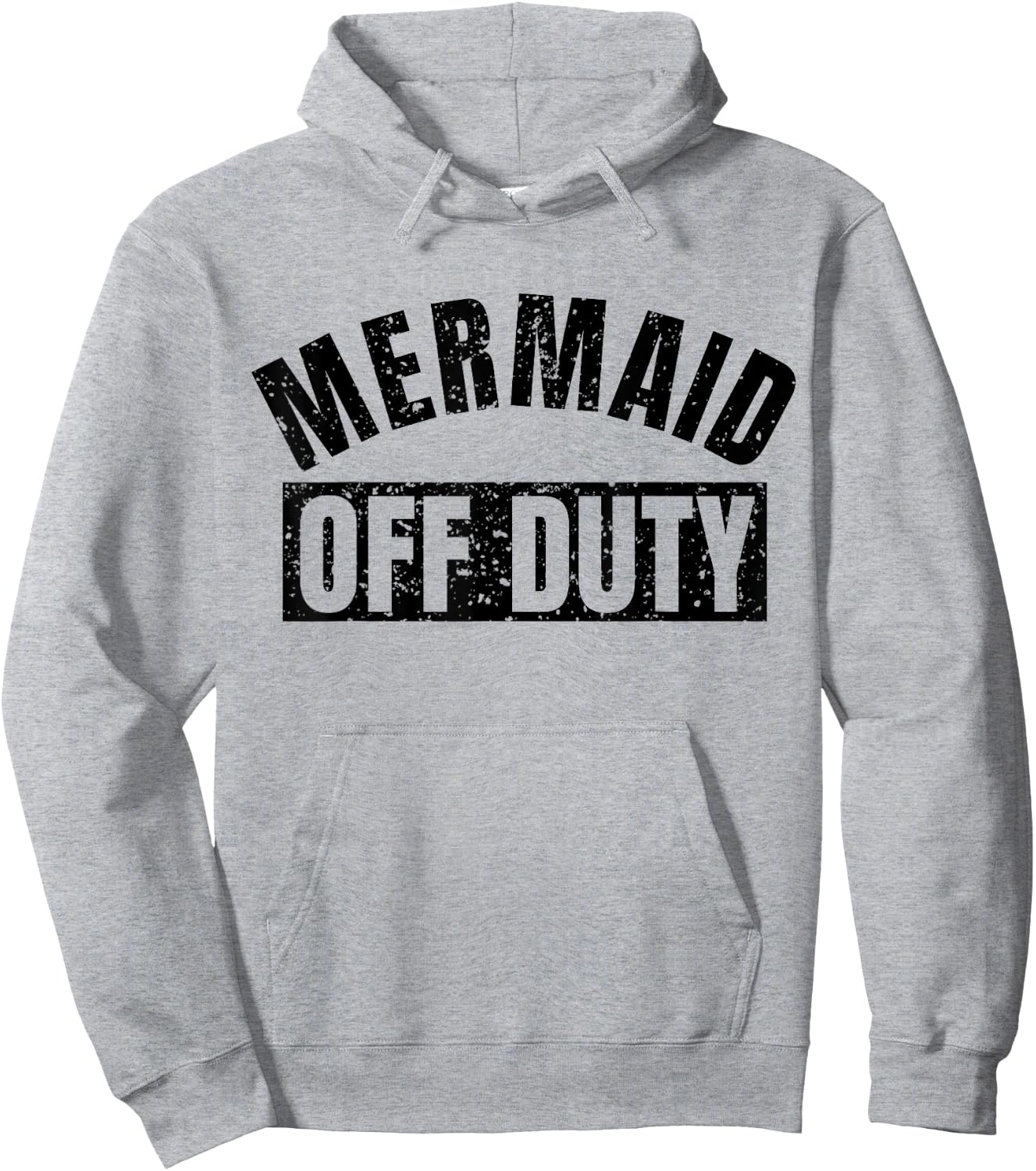 Mermaid Off Duty T Shirt Hoodie - Hoodie | Ash