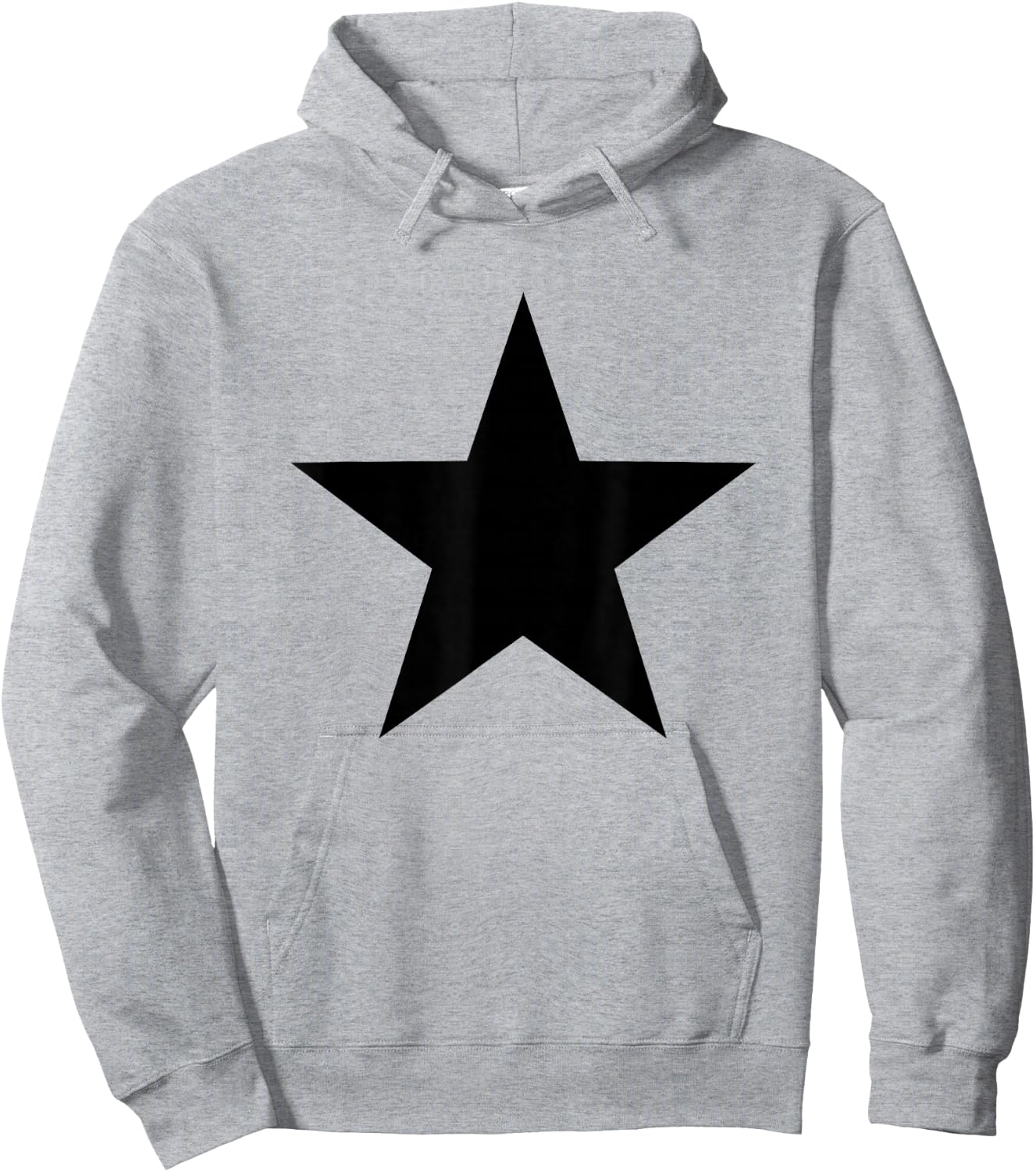 Cool Big Large Black Star Hoodie - Hoodie | Ash
