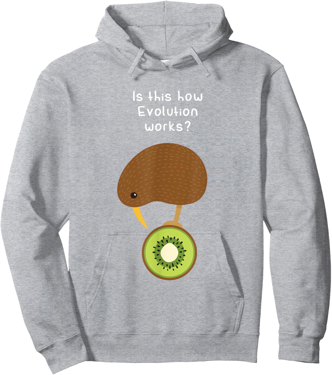 Kiwi Bird Evolution Funny Kiwi Fruit Pun Gift T Shirt Hoodie - Hoodie | Ash