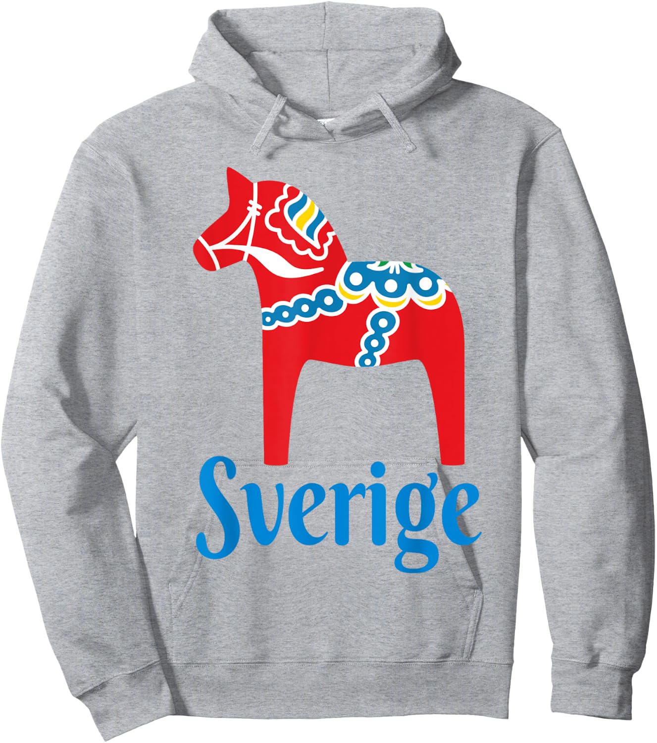 Sverige Sweden Swedish Dala Horse Dalecarlian horse Hoodie - Hoodie | Ash