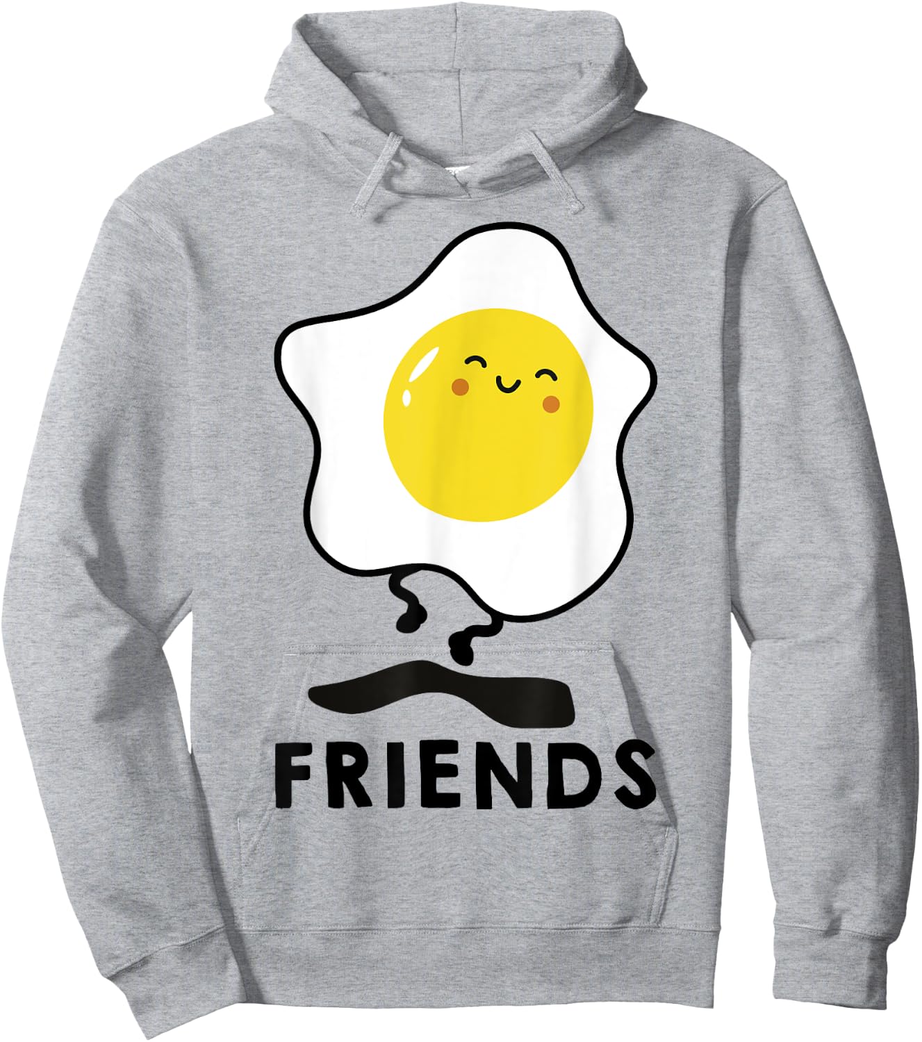 Bacon and Egg Matching BFF Best Friend T Shirts Bestie Hoodie - Hoodie | Ash