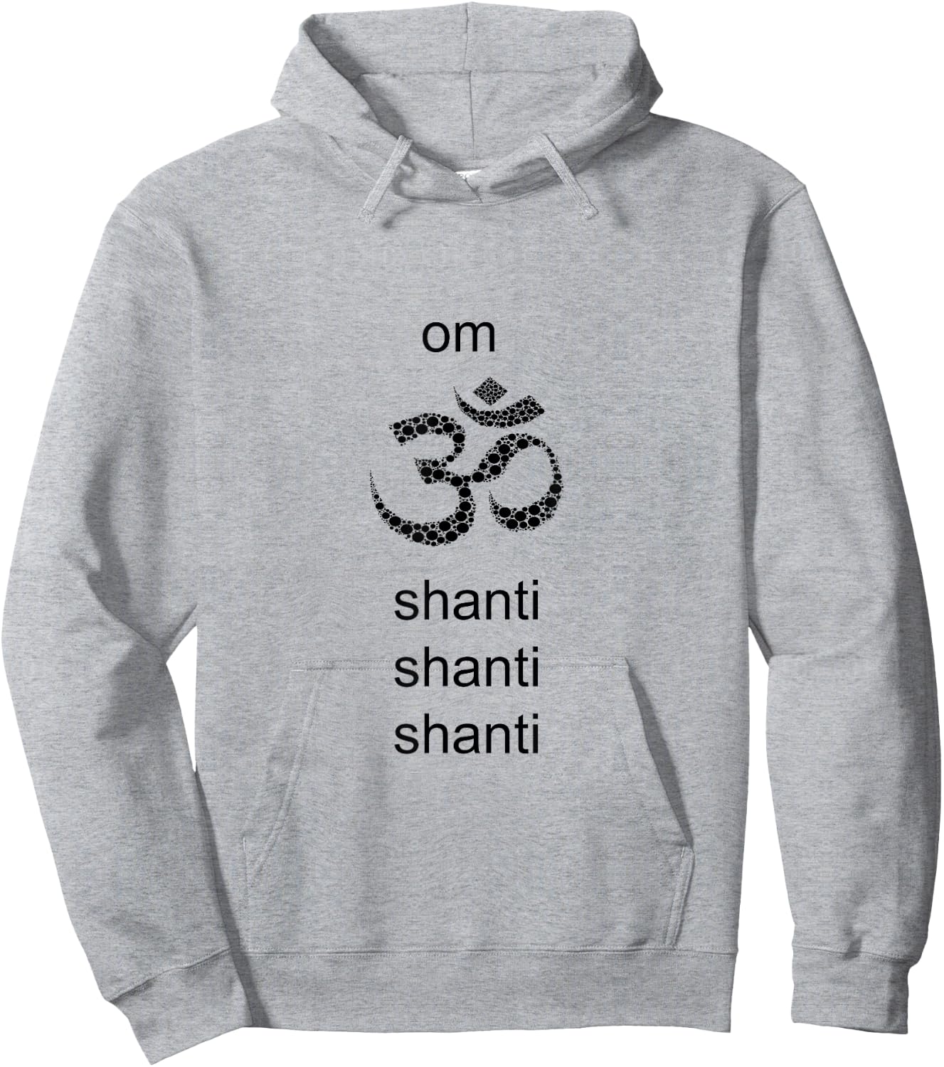 Om Shanti Shirt for Yoga Fans and Yoga Instructors Hoodie - Hoodie | Ash